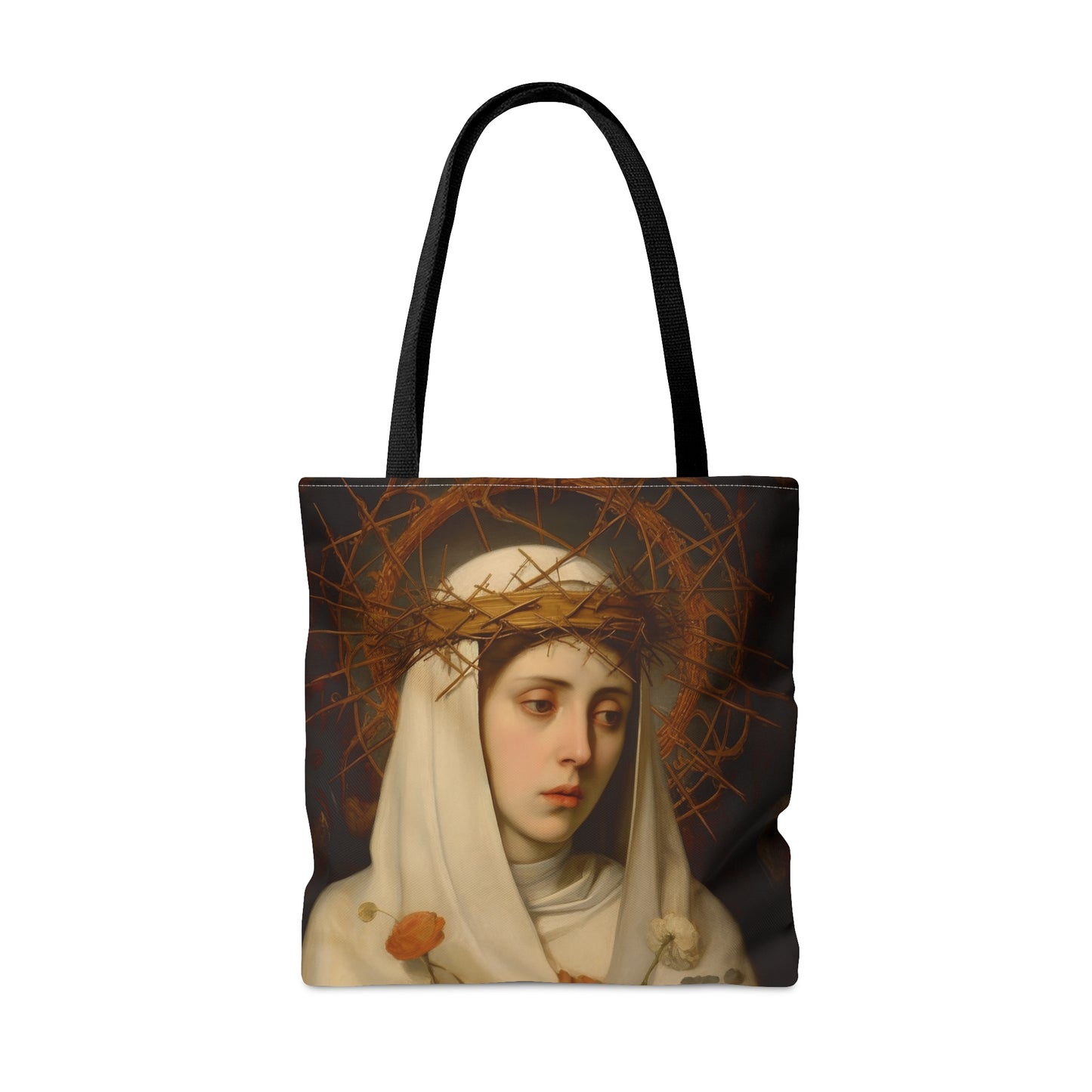 Saint Catherine of Siena Tote Bag - Large Medium Small Faith Art Bag -  Catholic Saint Purse - Carry All Bag - Religious Art Gift