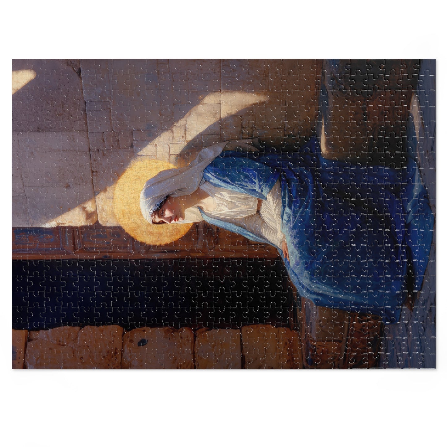 The Quiet Fiat That Split the Darkness, Mary's Yes - Puzzle & Keepsake Tin - Religious Jigsaw Puzzle (30, 110, 252, 500,1000-Piece)