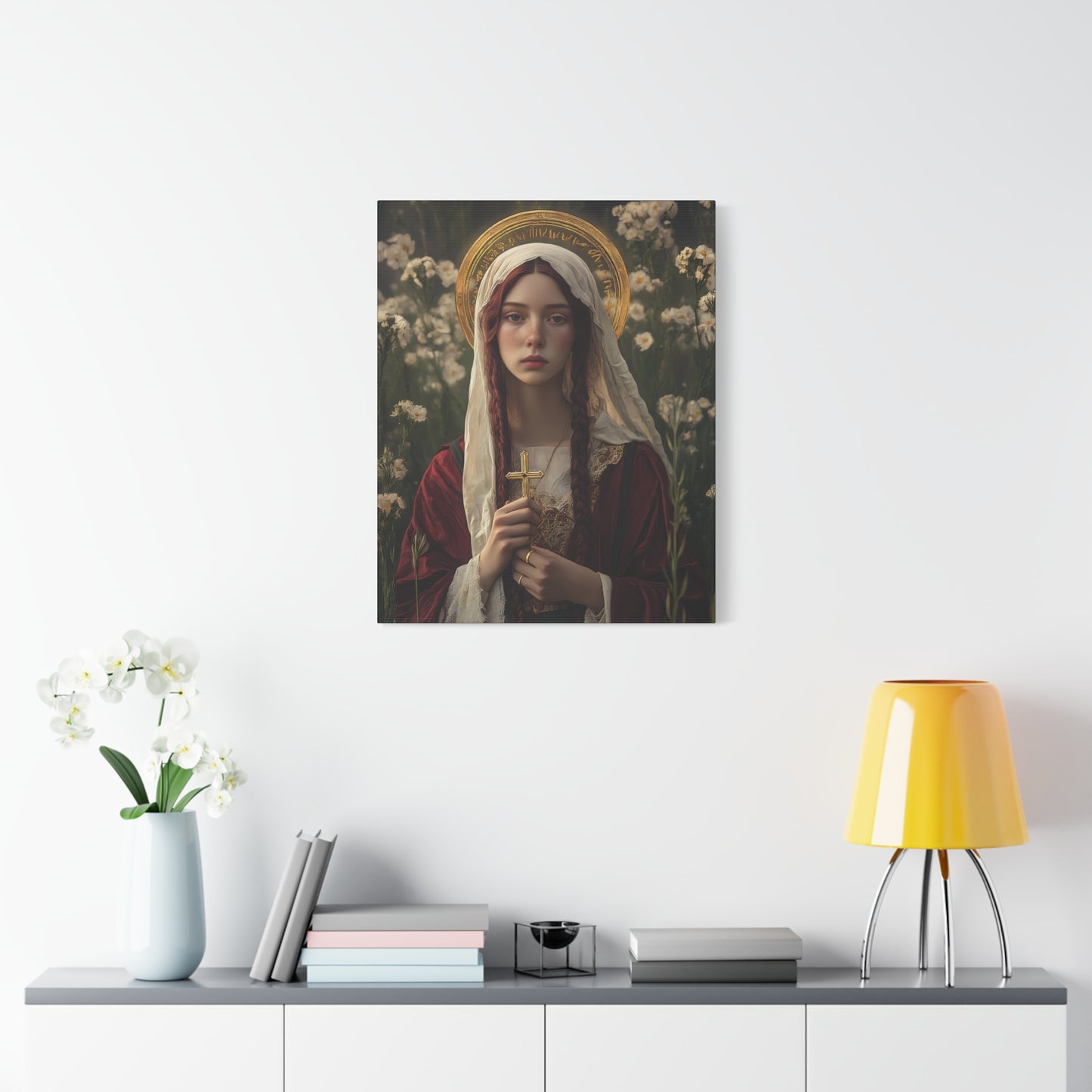 Saint Hilaria - Gallery Wrapped Canvas - Print - Religious Art for your Home - Catholic Art