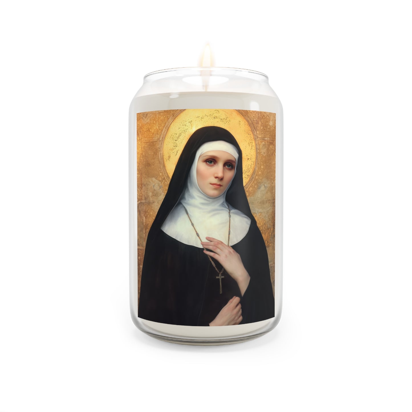 Saint Benedetta Cambiagio - Scented Prayer Candle, 13.75oz -  Candle - Catholic Art - prayer room Scented Candle - Religious gift