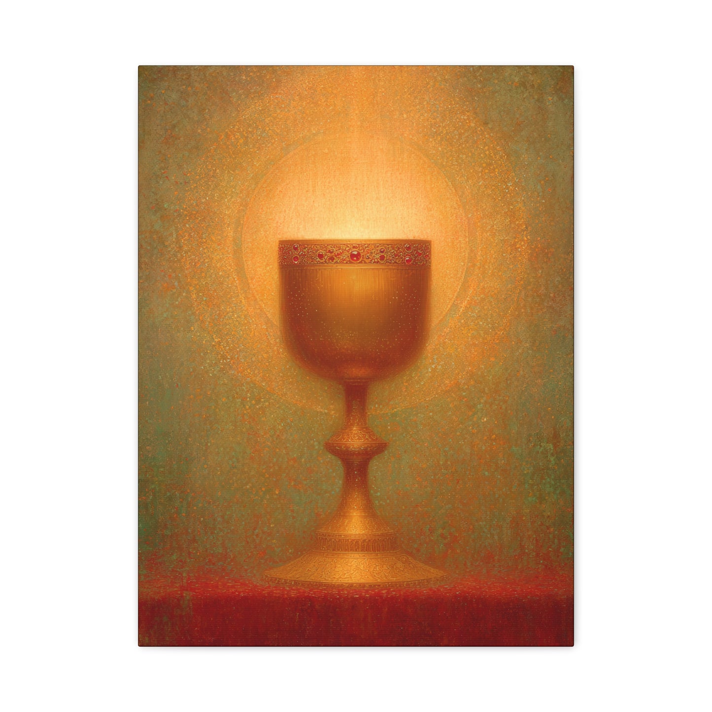 Chalice of the Lamb, Light of the World - The Holy Grail - Gallery Wrapped Canvas - Print - Religious Art for your Home - Catholic Art