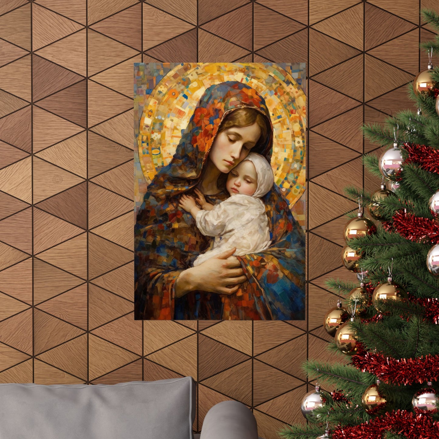 Holy Maternal Bond - Mary and the Christ Baby - Multiple Sizes - Premium Matte Vertical Posters - Christ Child