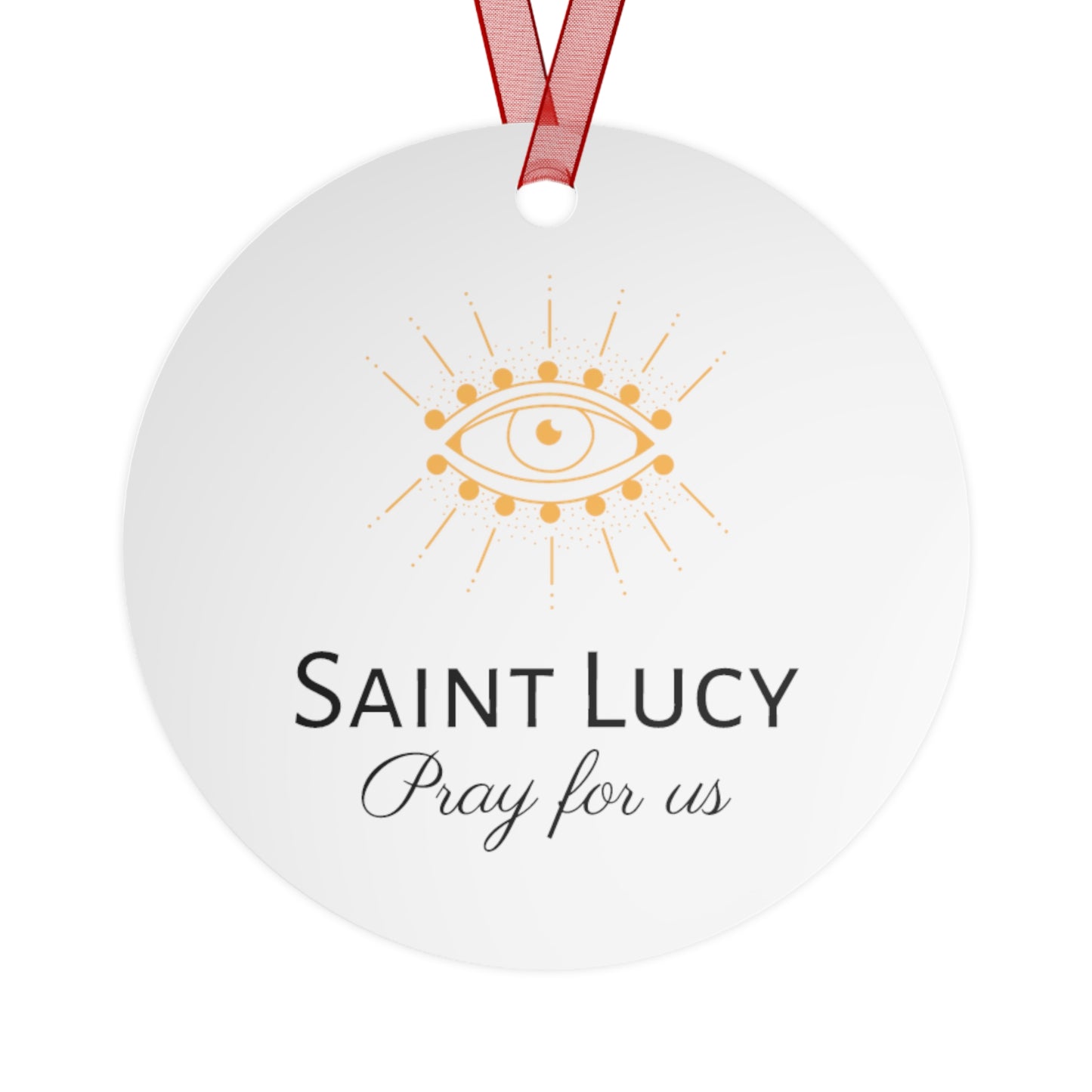 Saint Lucy - Religious Holiday Christmas Ornament and Keepsake - Double sided Keepsake Religious Ornament