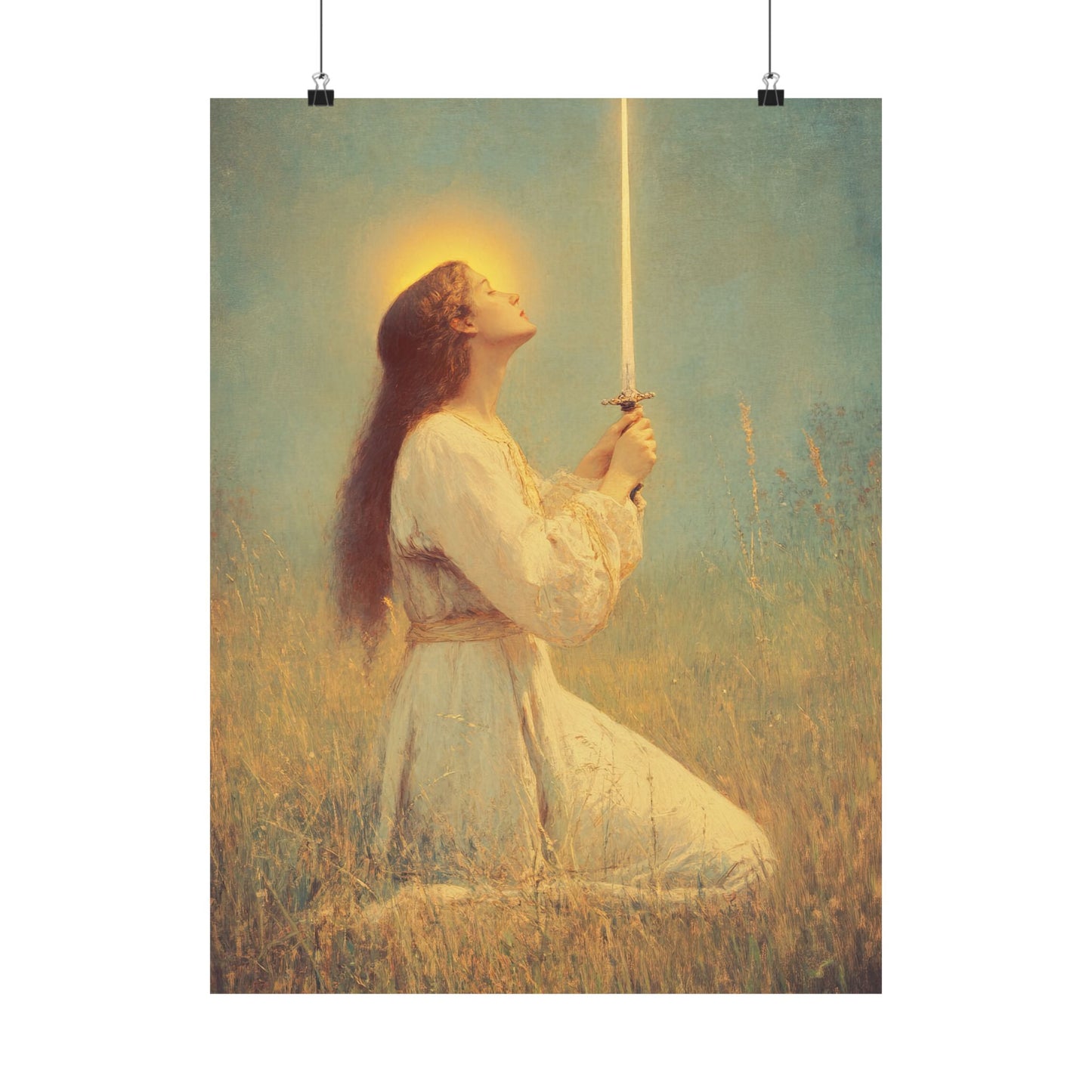 Saint Joan of Arc - Sanctified Souls Print - Multiple Sizes - Premium Posters - Catholic Art - Christian Home Decor Artwork