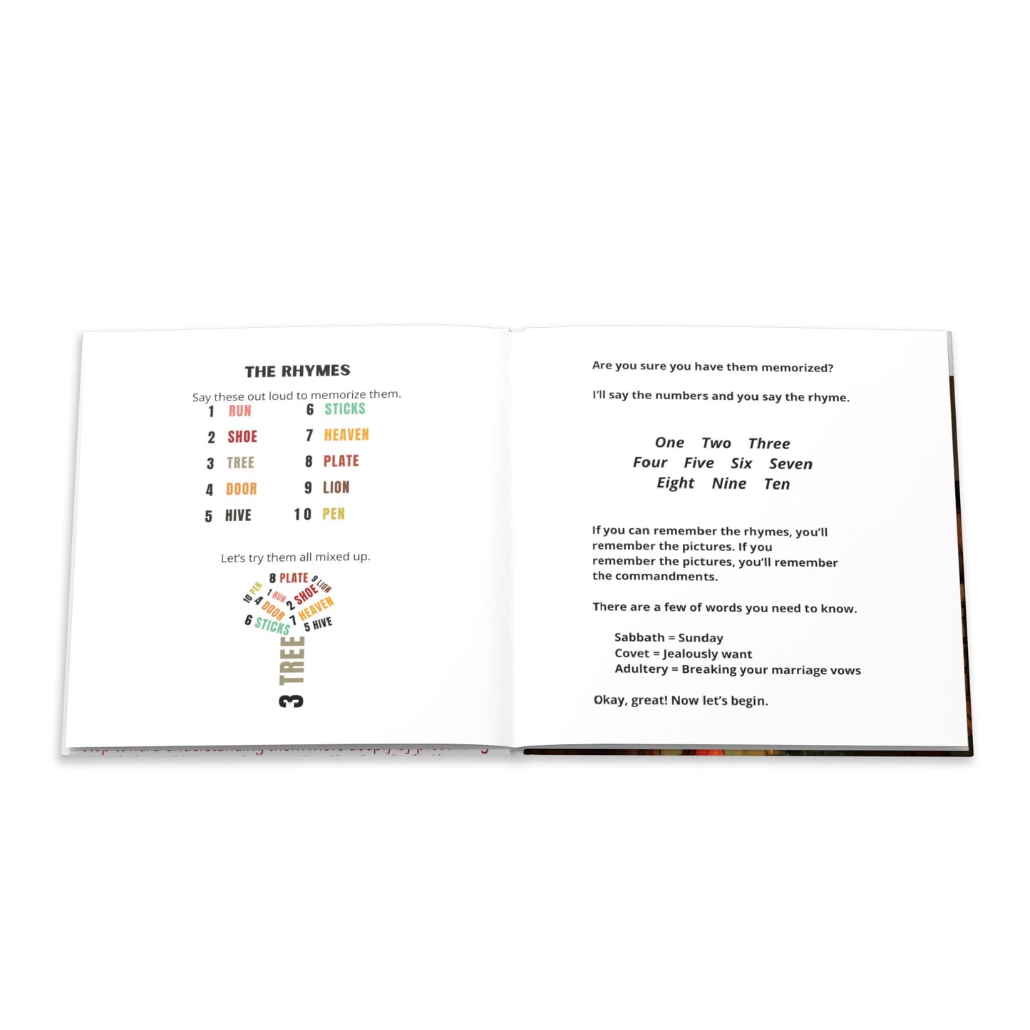 The 8 Plate (Hardcover) Ten Commandments Book | Catholic Memory Book for Kids | Bible Mnemonics for Children | Christian Kids Book