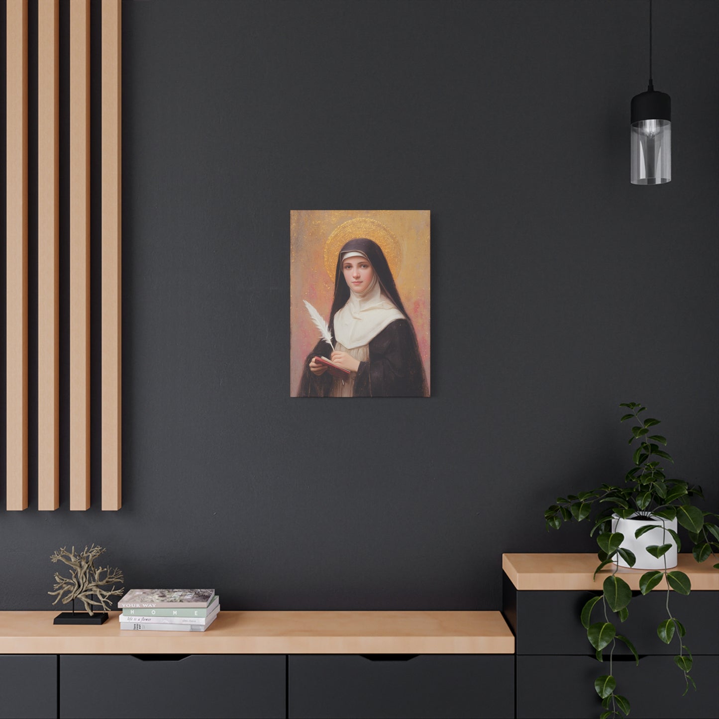 Saint Mechtildis / Mechtide of Hefta / Mechthild of Hackeborn - Gallery Wrapped Canvas - Print - Religious Art for your Home - Catholic Art