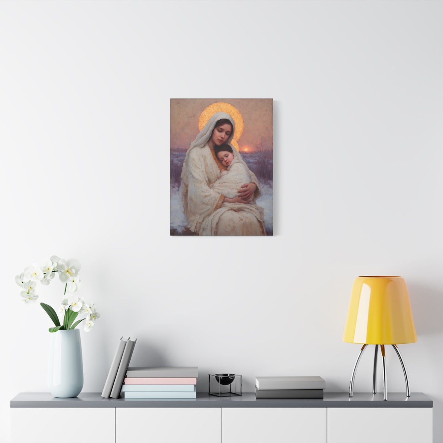 The Love That Stays - Mother Mary and the Christ Child - Gallery Wrapped Canvas - Print - Religious Art for your Home - Catholic Art Print