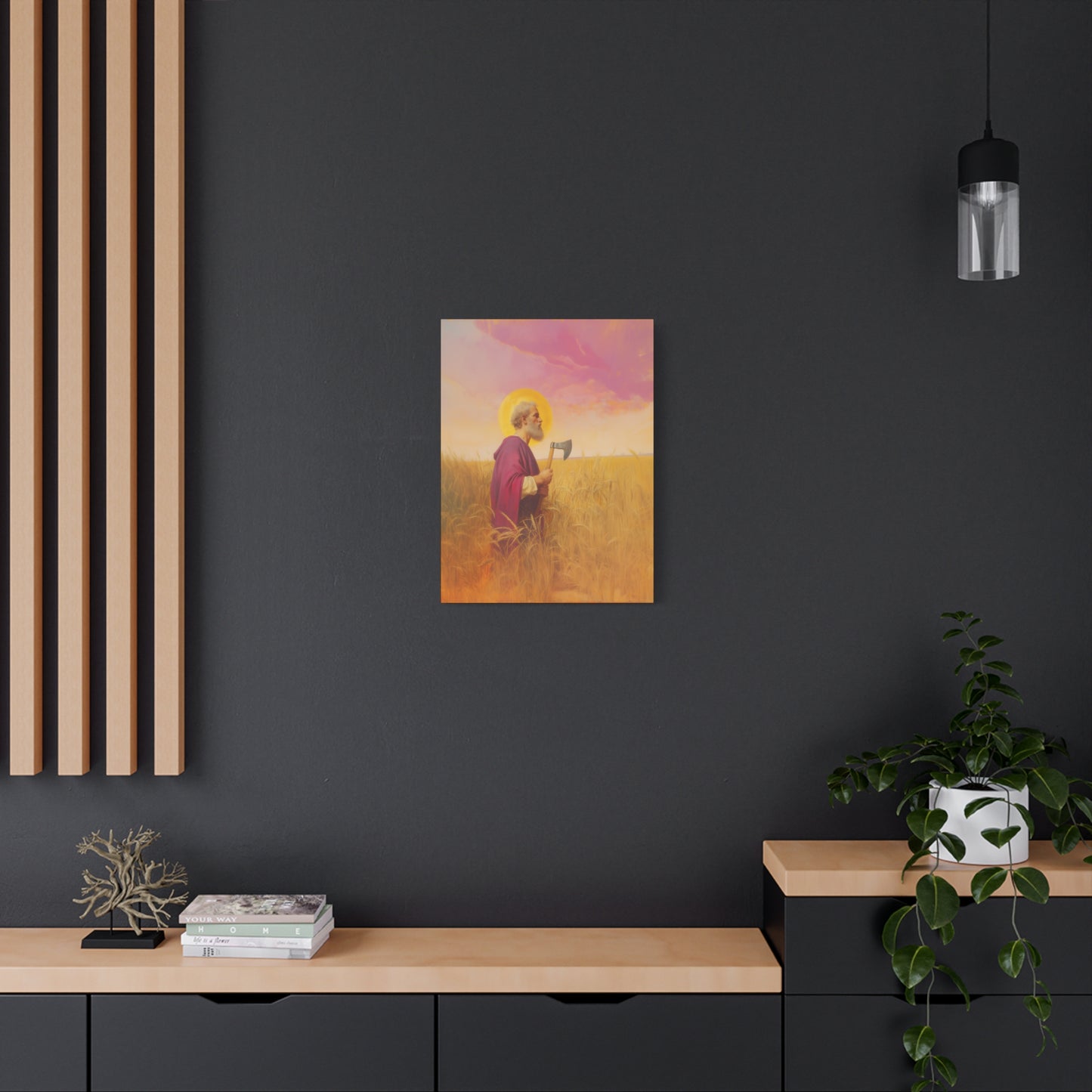 Saint Matthias -  Museum Wrapped Canvas - Sanctified Souls Print - Religious Art for your Home - Catholic Patron Saint Art