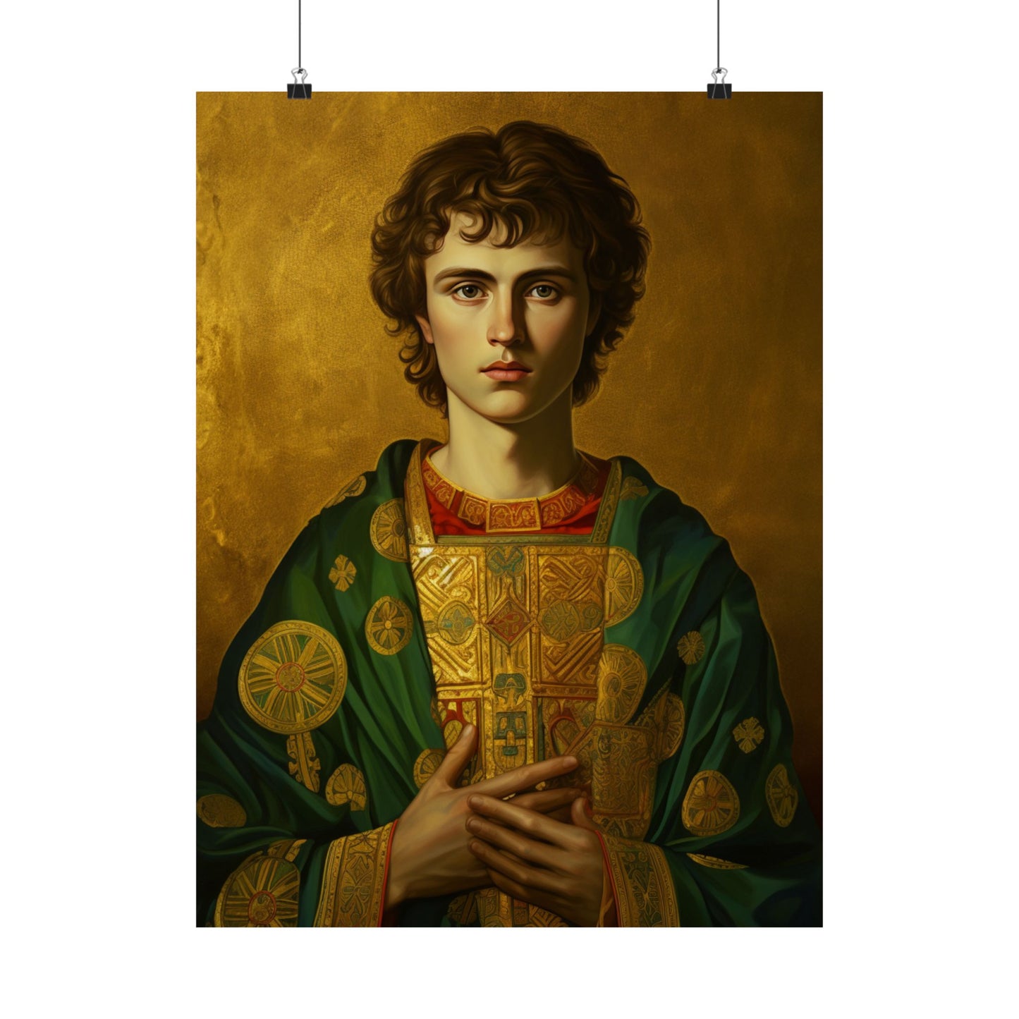 Saint Pantaleon - Sanctified Souls Print - Multiple Sizes - Premium Matte Vertical Posters - Religious Art for the home