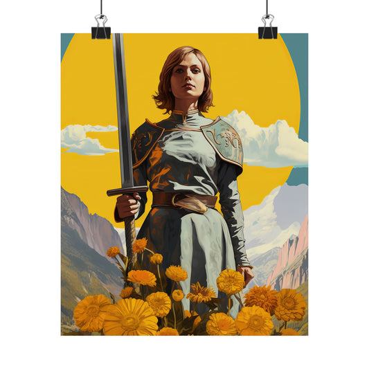 Saint Joan of Arc Print - Sanctified Souls Print - Multiple Sizes - Premium Matte Vertical Posters