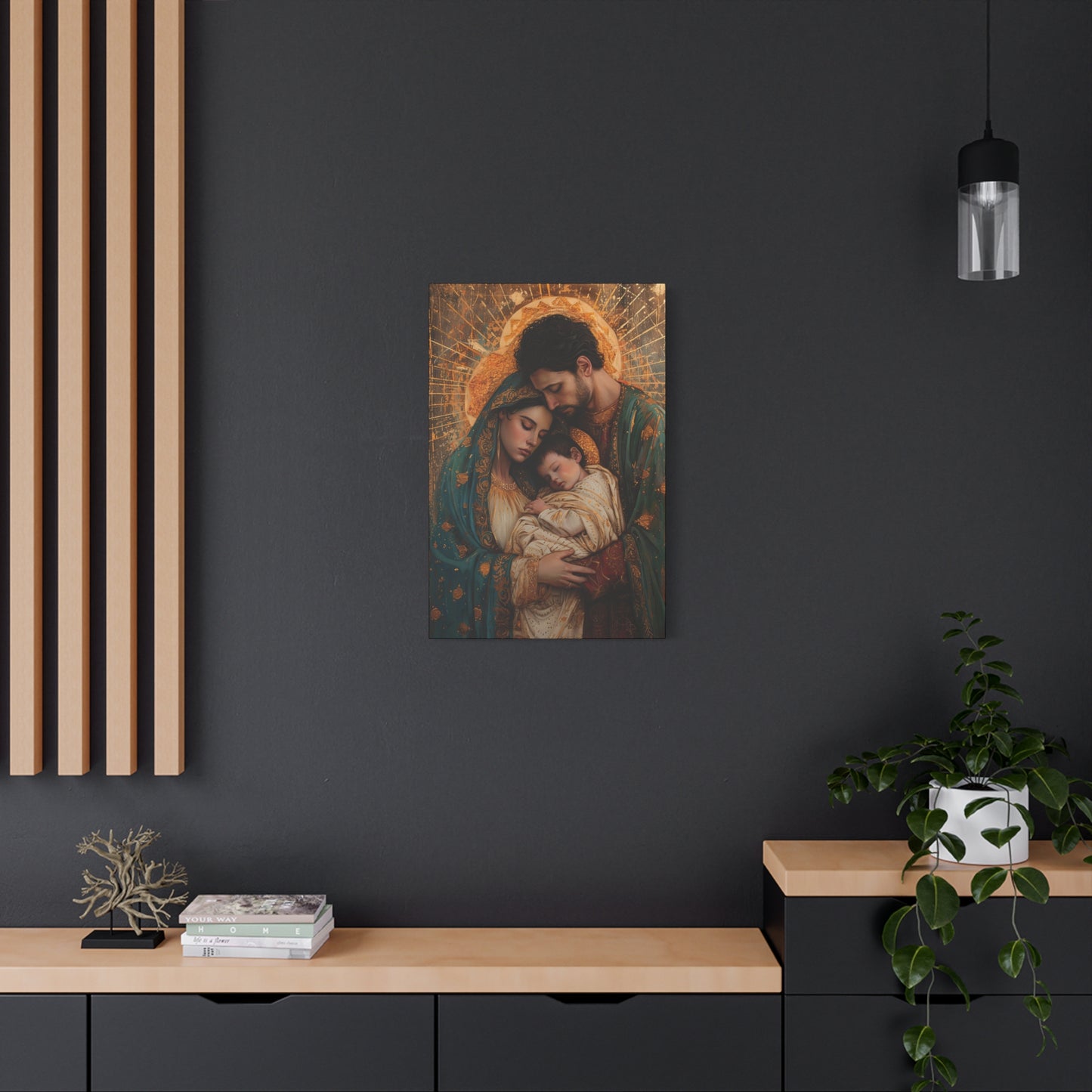 Divine Harmony - The Holy Family - Museum Wrapped Canvas - Sanctified Souls Print - Religious Art - Jesus, Mary and Joseph Art