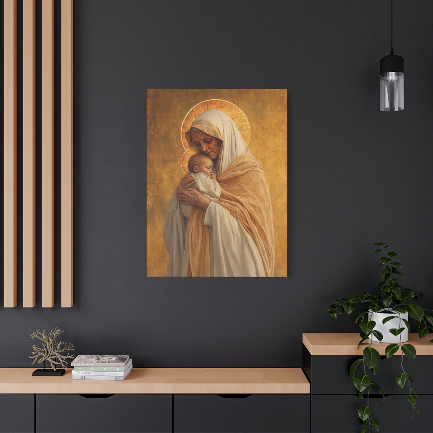 Saint Anna the Prophetess - Museum Wrapped Canvas - Print - Religious Art for your Home - Christian print - Prayer Room Art - Catholic