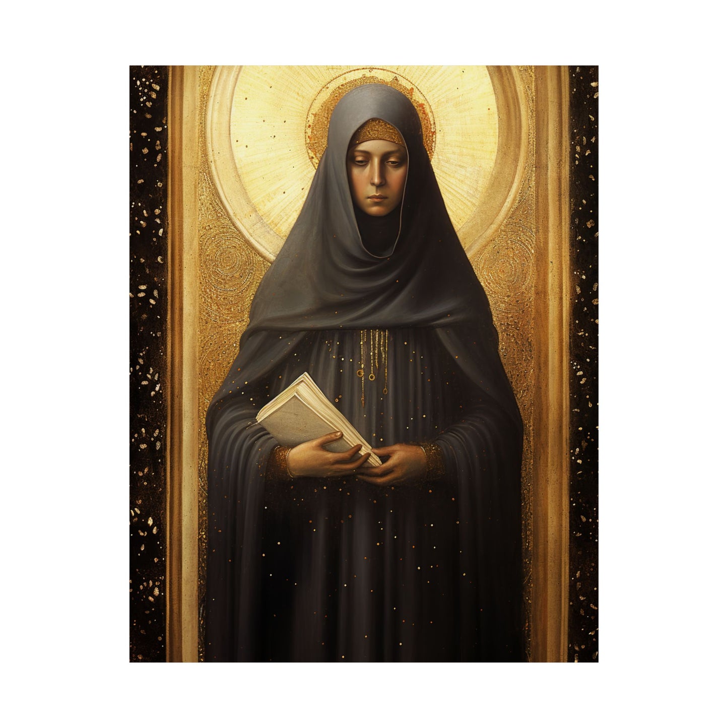 Saint Monica of Hippo - Print - Sanctified Souls Print - Multiple Sizes - Premium Matte Vertical Posters