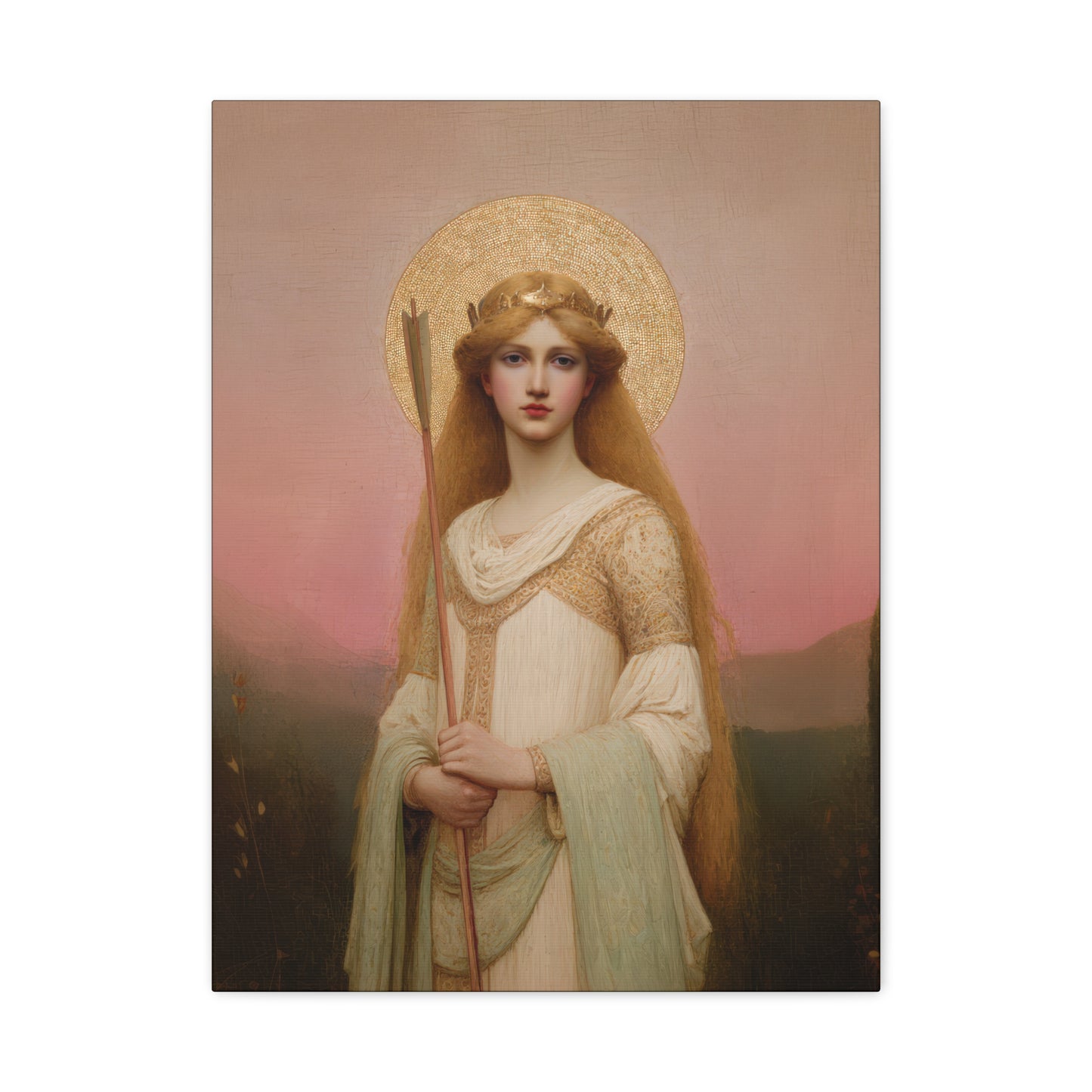 Saint Ursula -  Museum Wrapped Canvas - Sanctified Souls Print - Religious Art for your Home - Catholic Patron Saint Art
