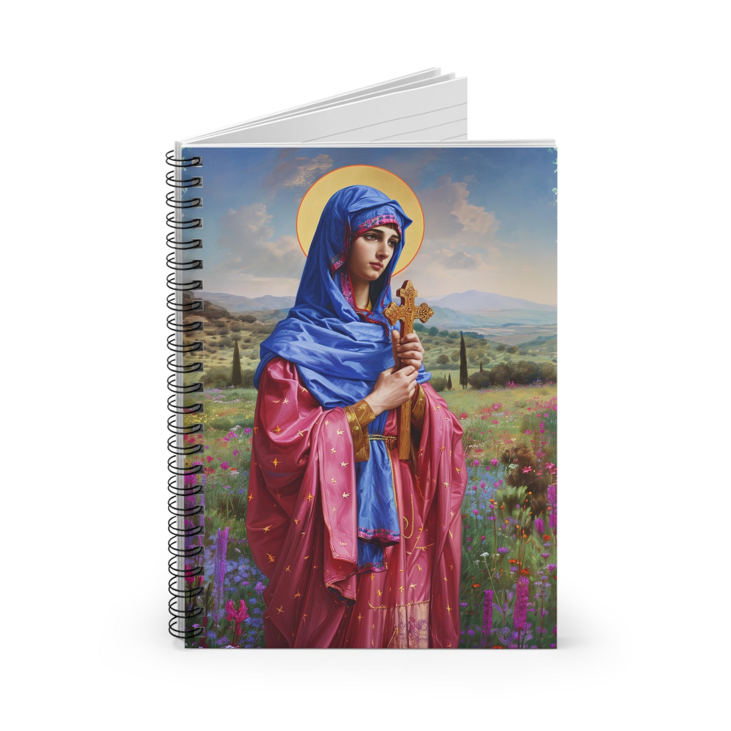 Saint Anysia of Salonika - Sanctified Souls Art - Religious Based Notebook - Spiral Notebook - Ruled Line