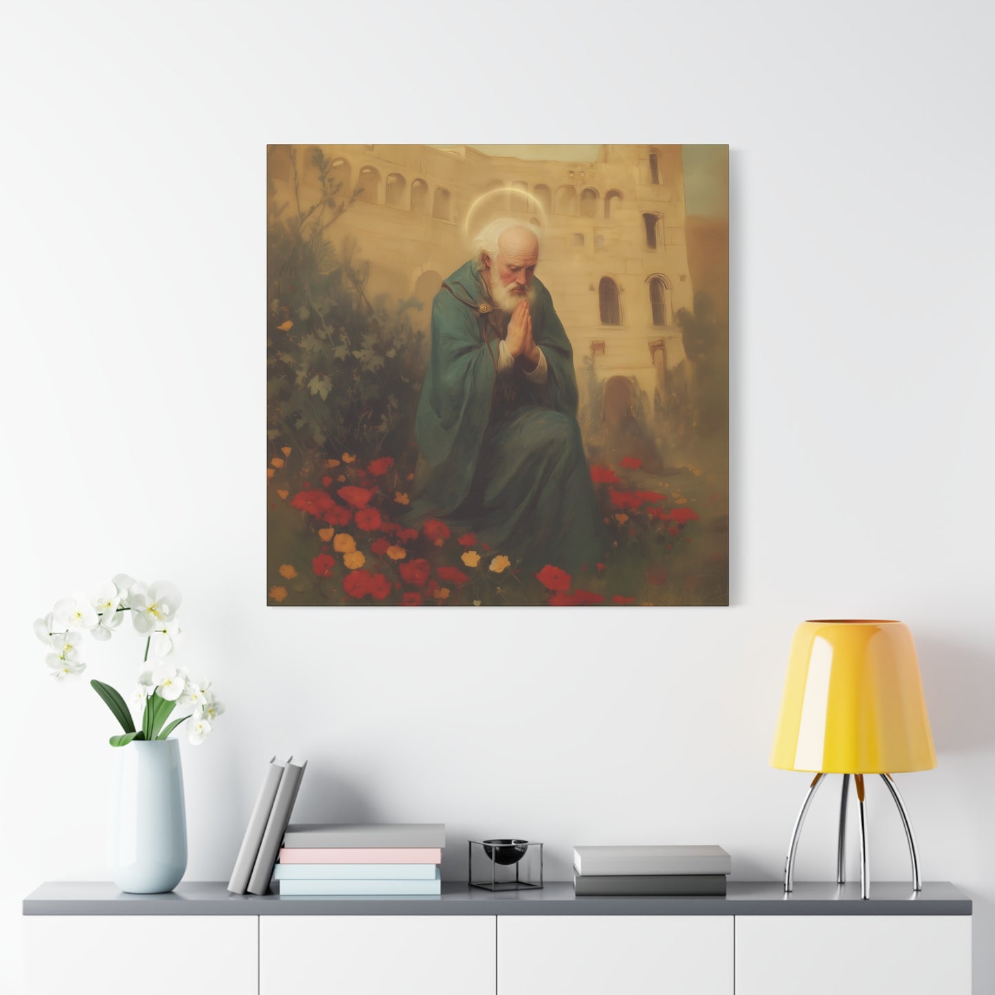 Saint Cyprian - Multiple Sizes - Catholic Home art - Museum Wrapped Canvas - Sanctified Souls Print - Catholic Martyr Art