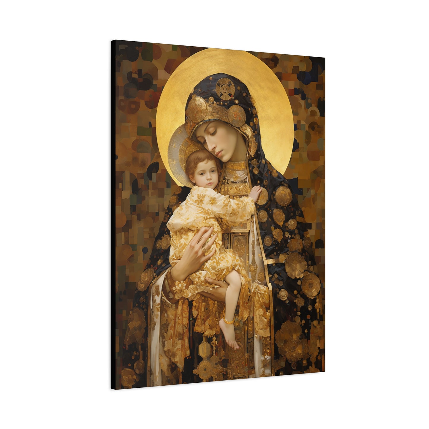 The Light of Love - Museum Wrapped Canvas - Sanctified Souls Print - Religious Art for your Home - The Virgin Mary and The Christ Child