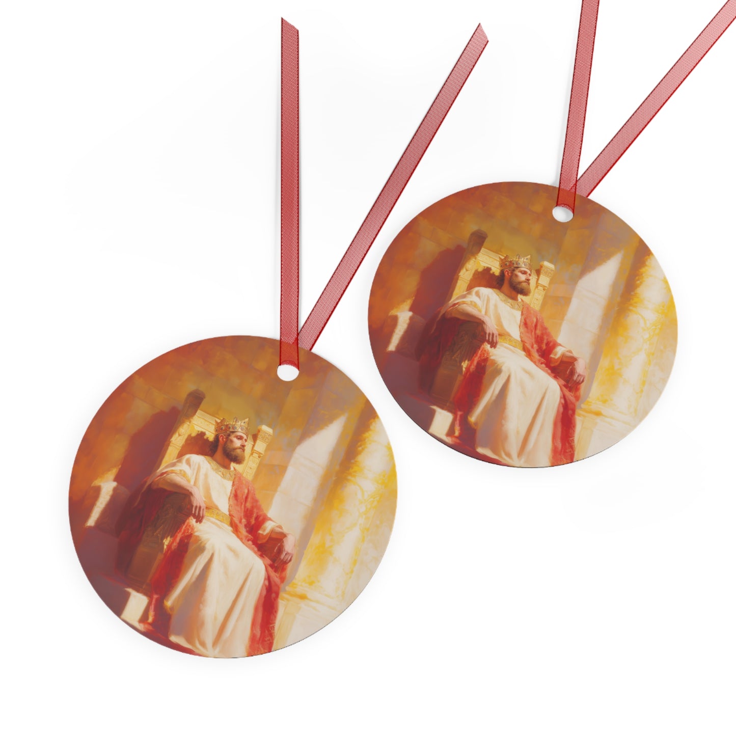 King Solomon: Keeper of God's Understanding - Metal Ornament - Religious Holiday Christmas Ornament and Keepsake