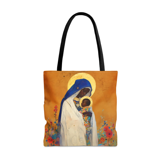 The Divine Embrace- Our Lady of Kibeho's Love Tote Bag - Large Medium Small Faith Art Bag - Catholic Faith Purse - Religious Carry All