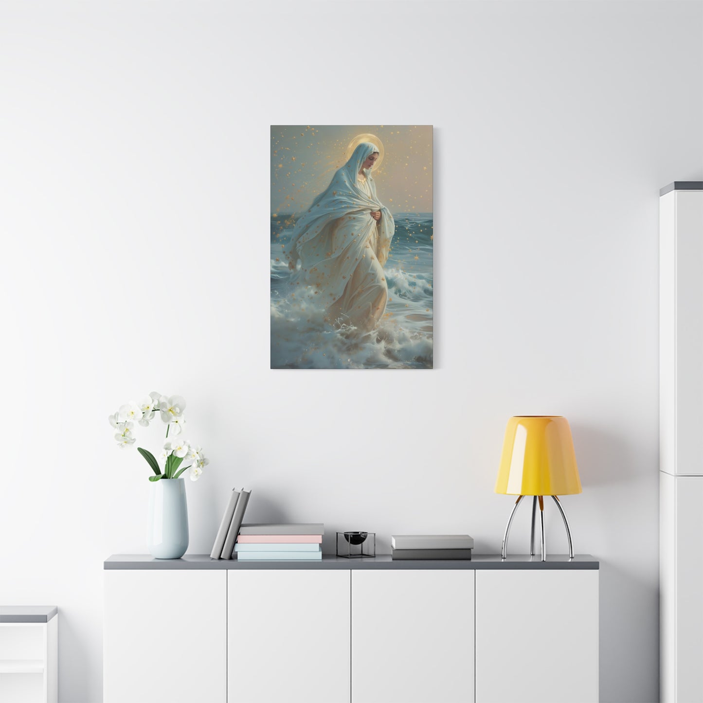 Guiding Light - Our Lady, Star of the Sea - Museum Wrapped Canvas - Sanctified Souls - Religious Art for your Home