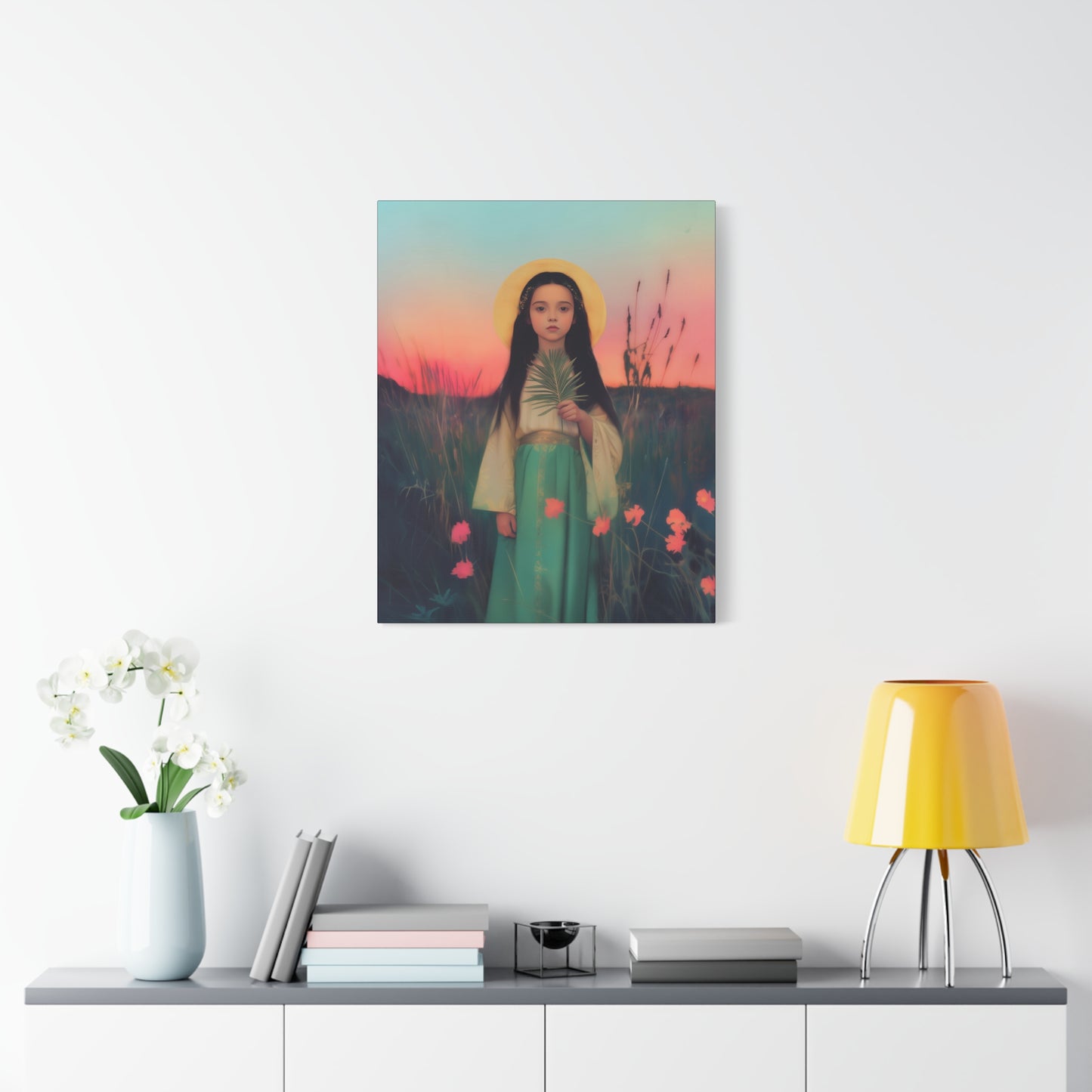 Saint Charity - Multiple Sizes - Catholic Home art - Museum Wrapped Canvas - Sanctified Souls Print - Martyr Saint