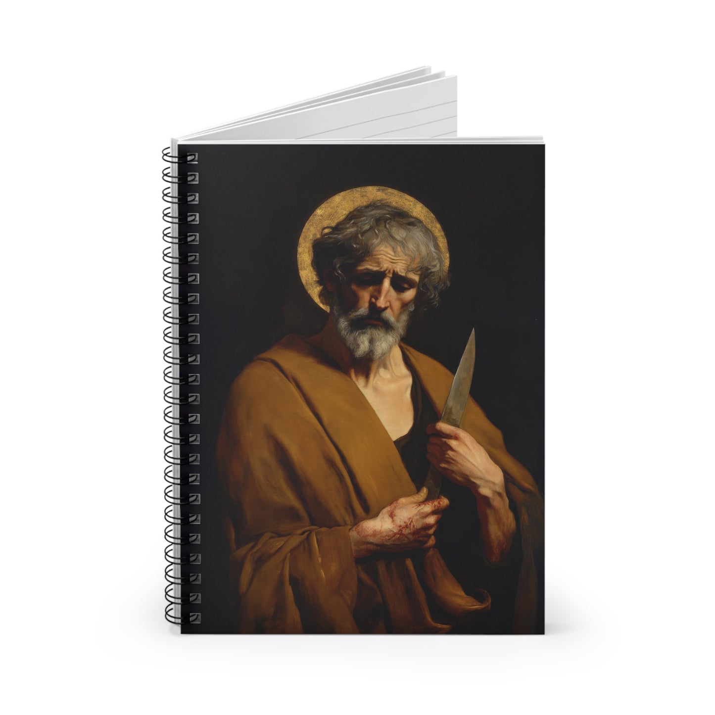 Saint Bartholomew the Apostle - Sanctified Souls Art - Religious - Spiral Notebook - Ruled - Catholic - Devotional Journal - Diary