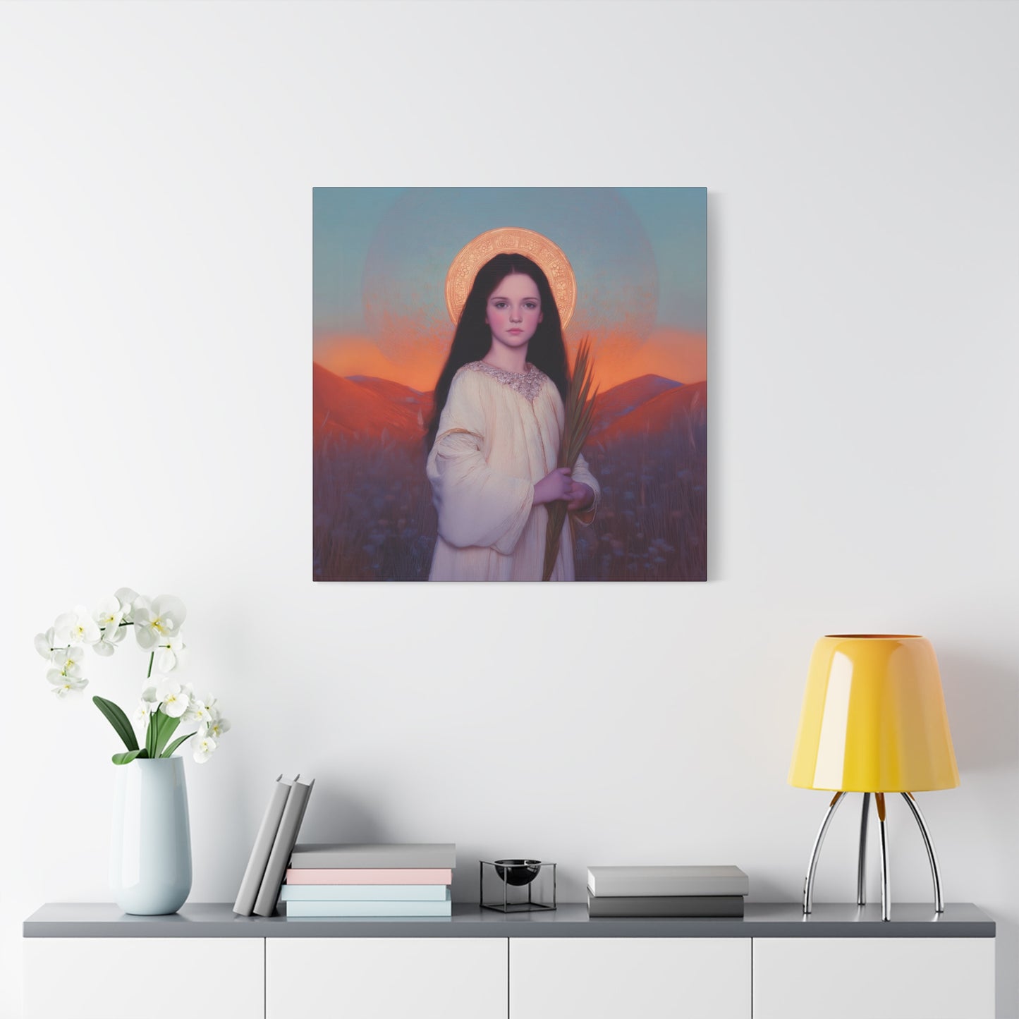 Saint Hope - Multiple Sizes - Catholic Home art - Museum Wrapped Canvas - Sanctified Souls Print - Martyr Saint