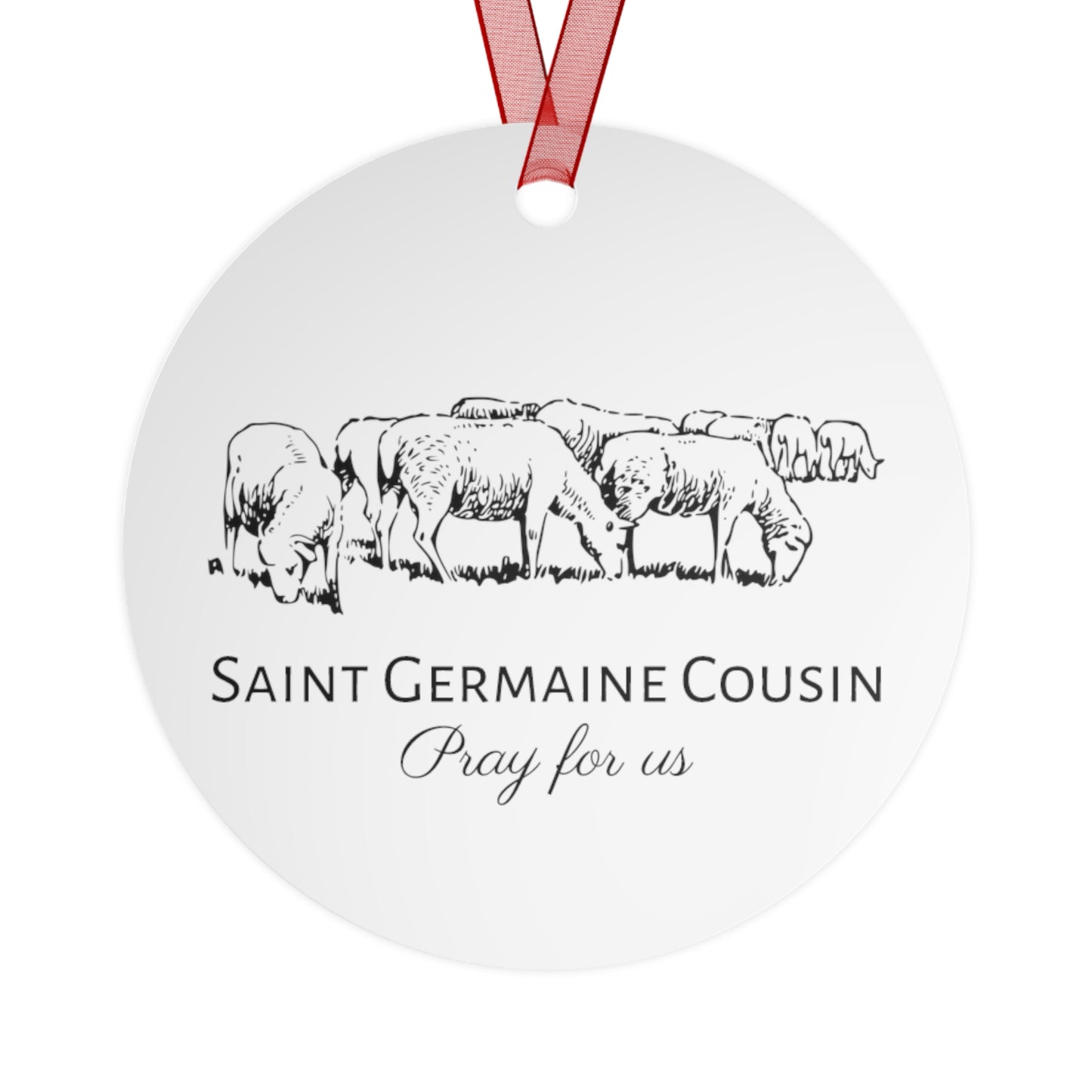 Saint Germaine Cousin - Metal Ornament - Religious Holiday Christmas Ornament and Keepsake