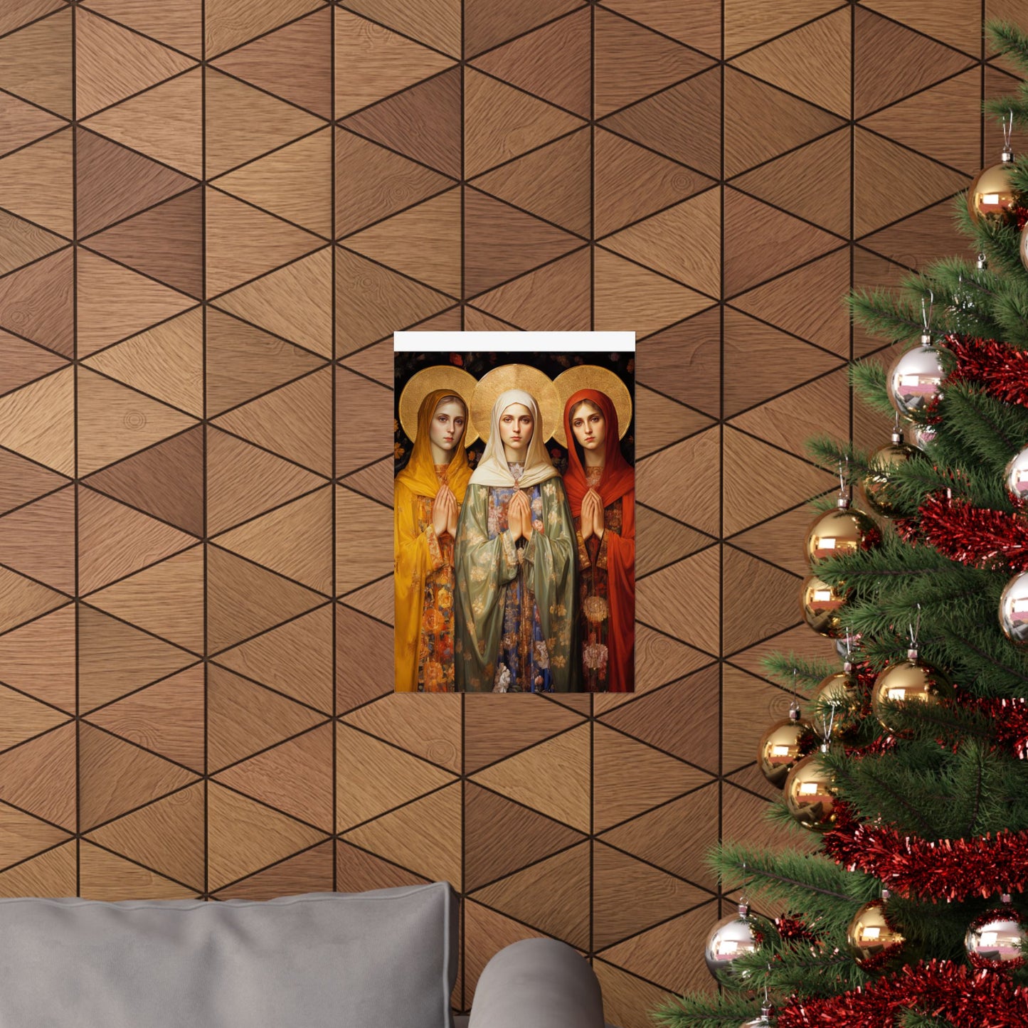 Saints Metrodora, Nymphodora and Menodora - Sanctified Souls Print - Multiple Sizes - Premium Matte Vertical Posters