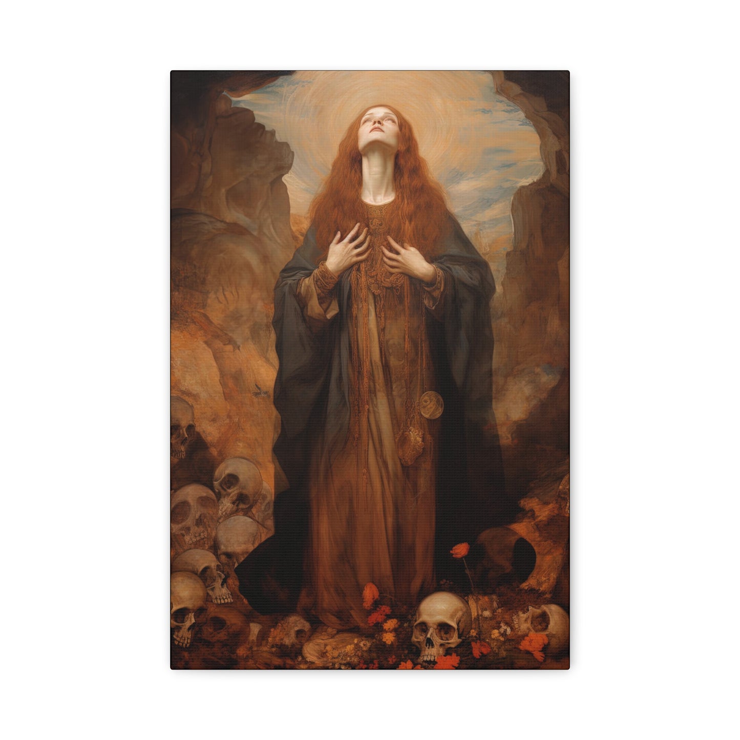 Saint Rosalia - Museum Wrapped Canvas - Sanctified Souls Print - Religious Art for your Home