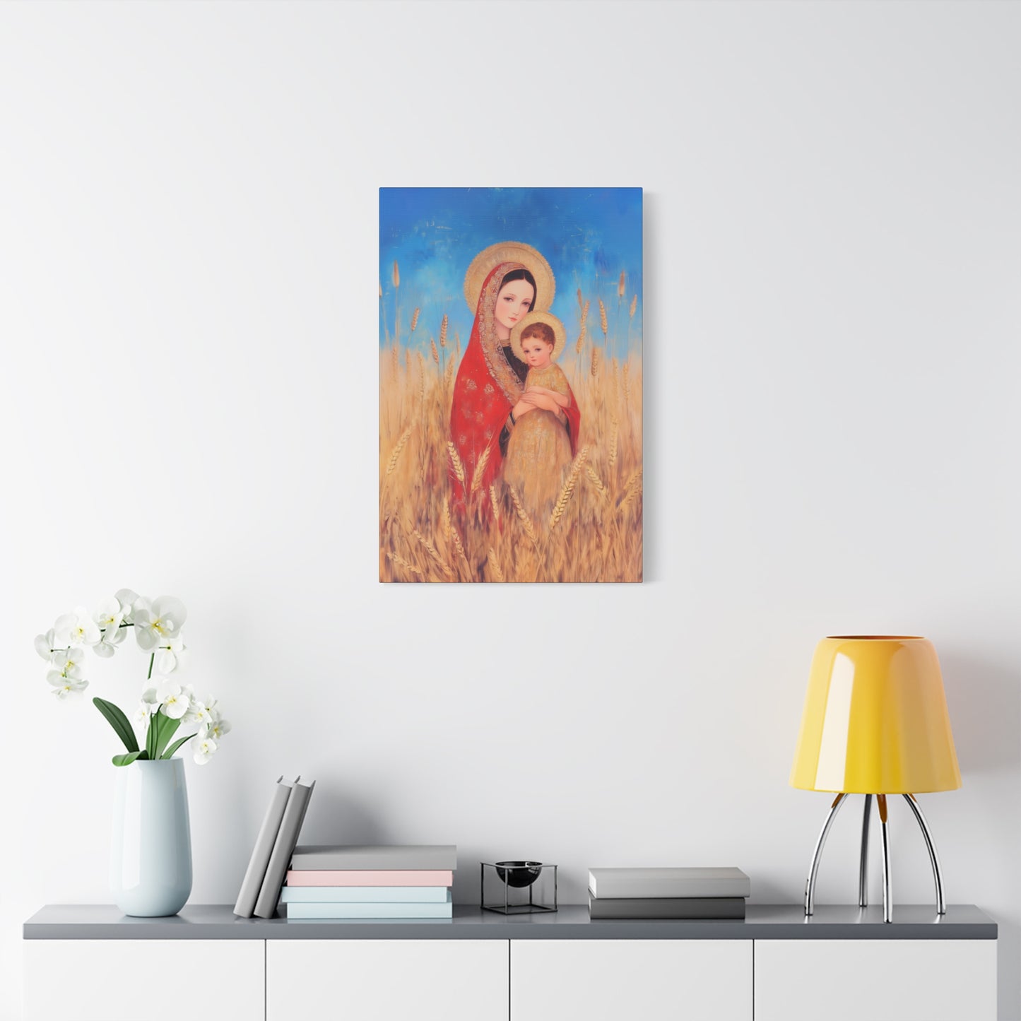 Our Lady of the Harvest  - Multiple Sizes - Catholic Home art - Museum Wrapped Canvas - Sanctified Souls Print