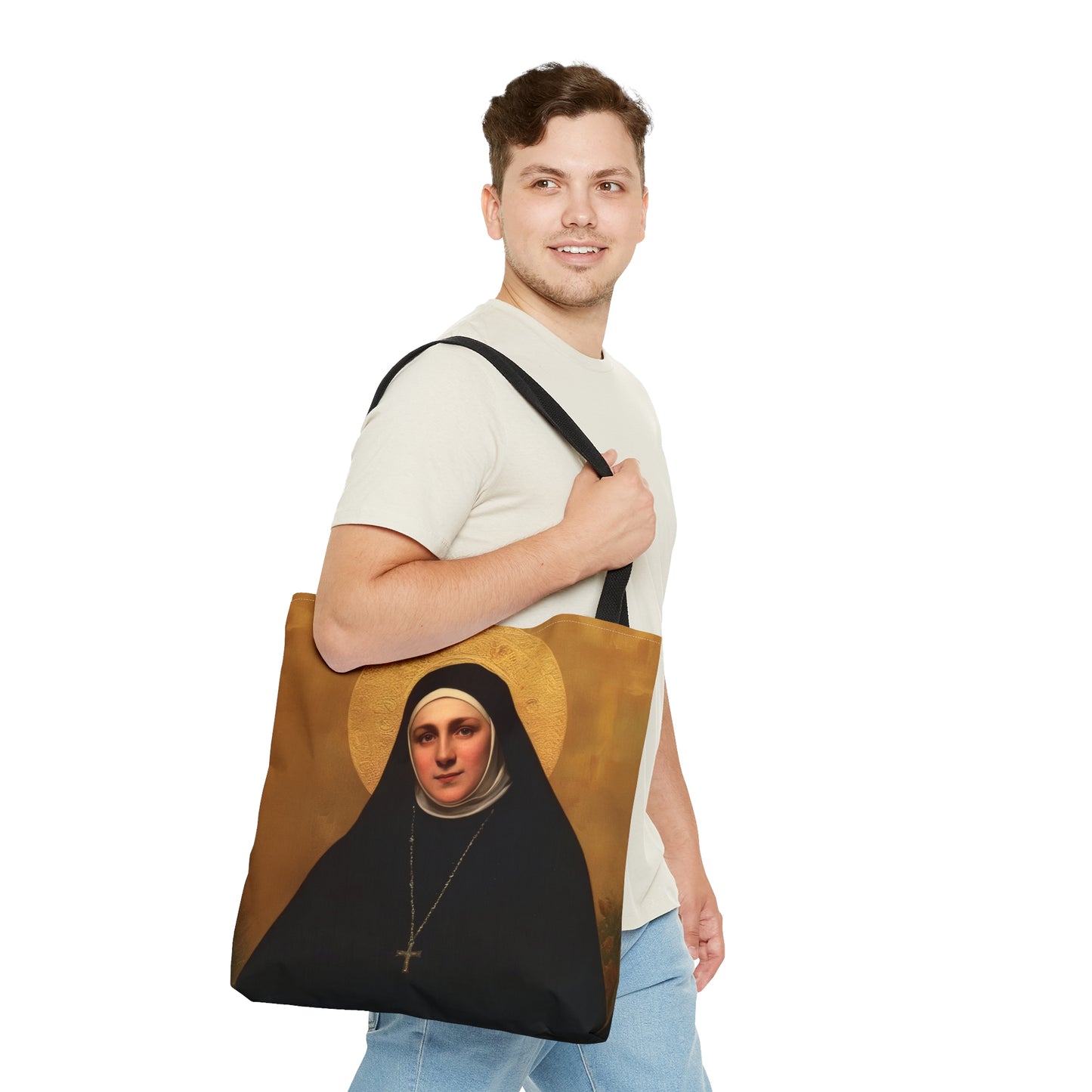 Saint Geltrude Caterina Comensoli - Tote Bag - Large Medium Small Faith Art Bag - Catholic Faith Purse