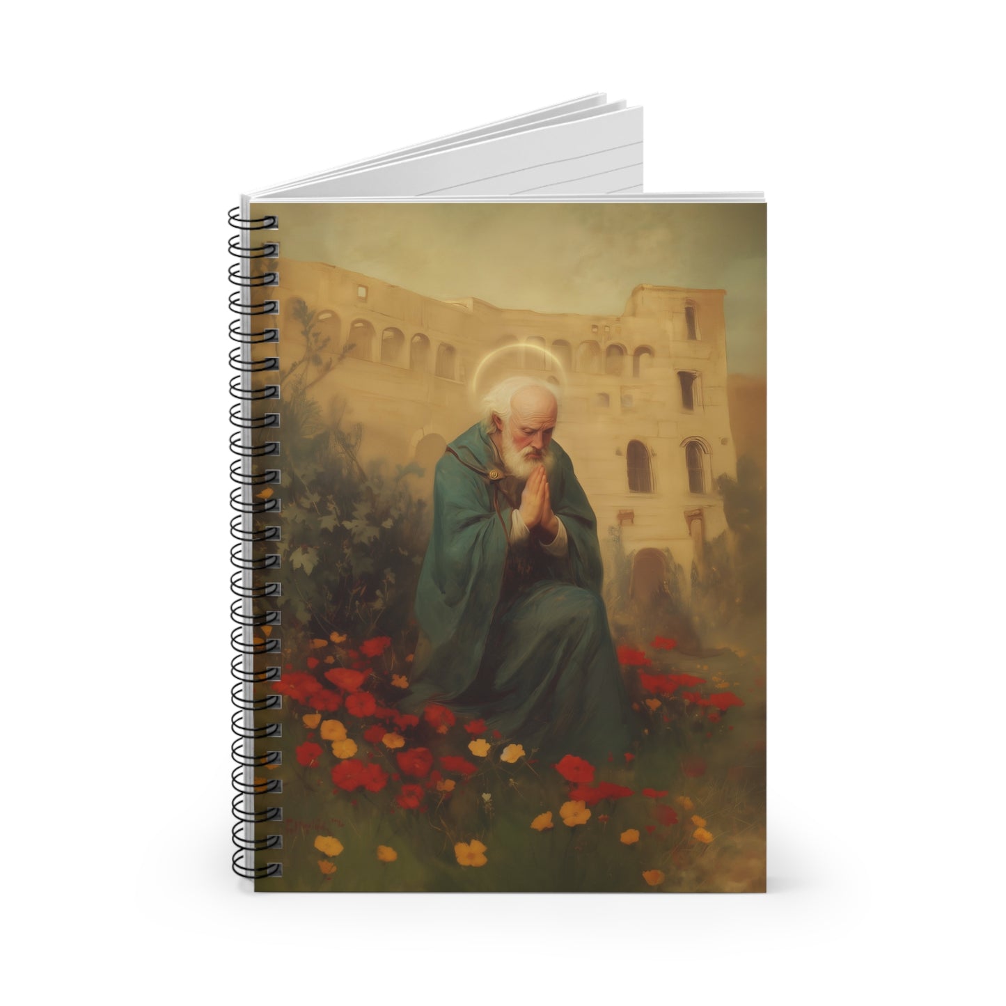 Saint Cyprian - Sanctified Souls Art - Religious Based Notebook - Spiral Notebook - Prayer journal - Martyr Art