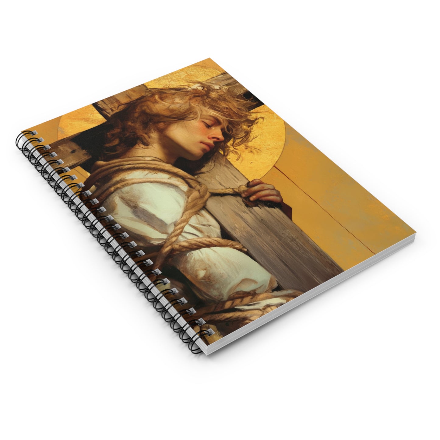 Saint Dismus, The 'Good Thief' - Sanctified Souls Art - Religious Based Notebook - Spiral Notebook