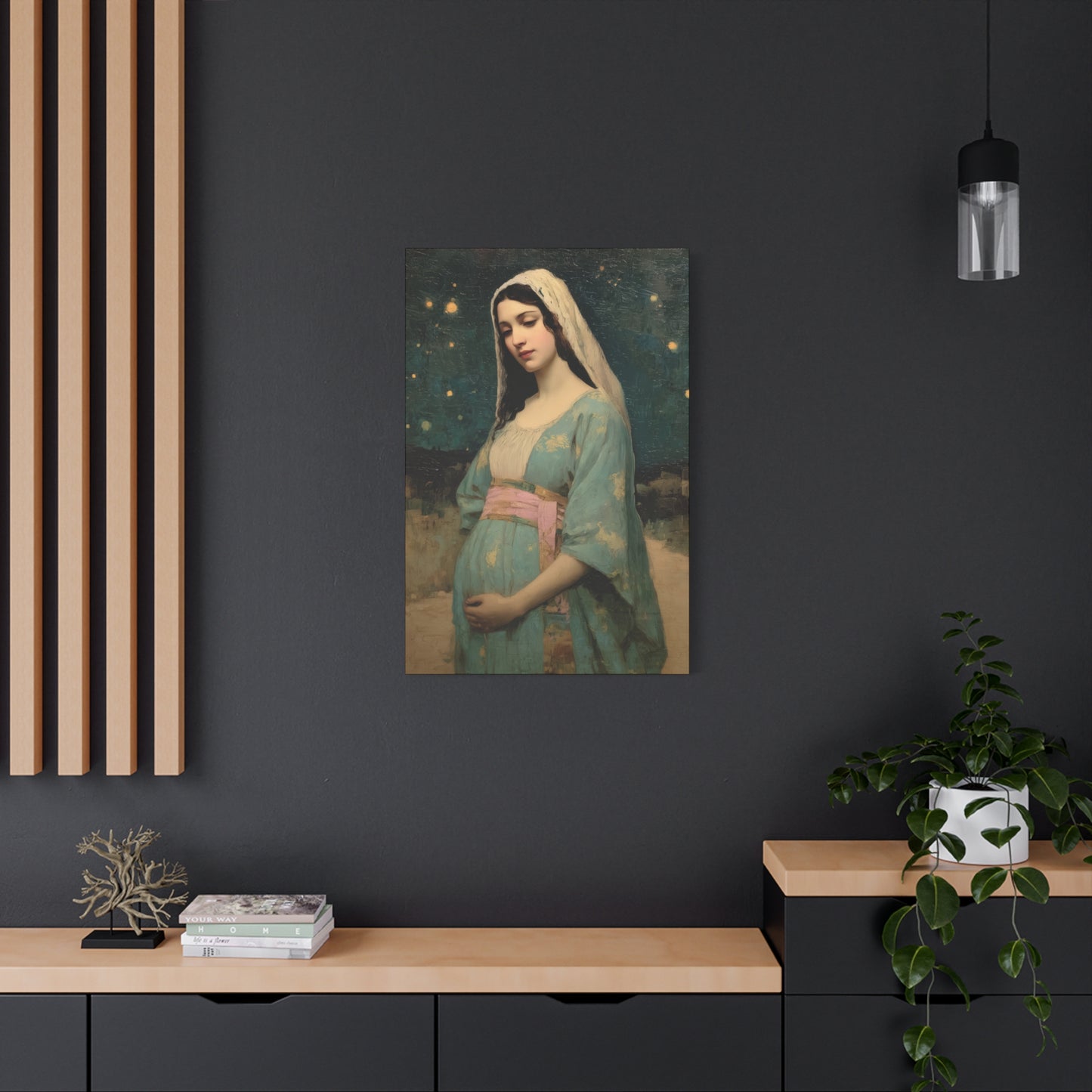 Our Lady of 'O' - Our Lady of Expectation - Mother Mary - Marian Art - Gallery Wrapped Canvas - Print - Catholic Art Print