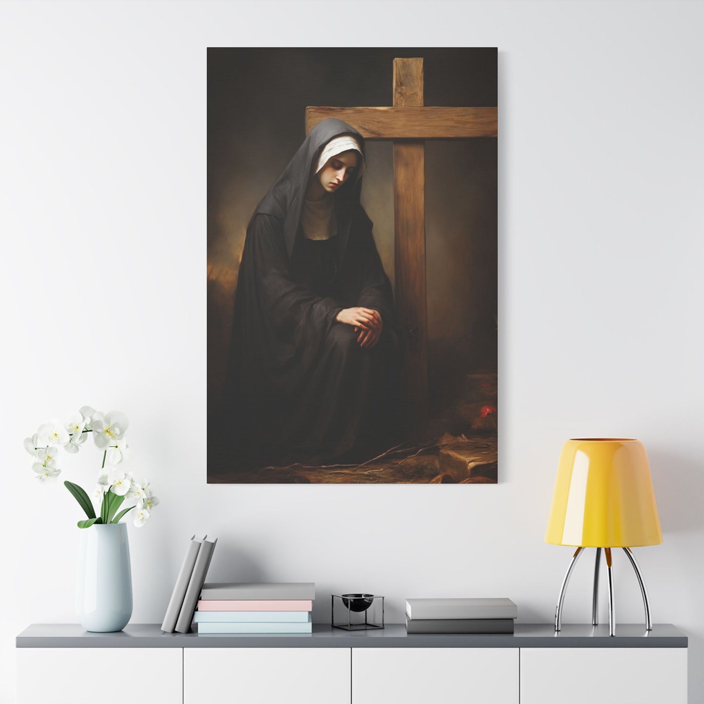 Saint Clare of Montefalco Canvas Print - Multiple Sizes - Catholic Home art - Gallery Wrapped Canvas - Sanctified Souls Print