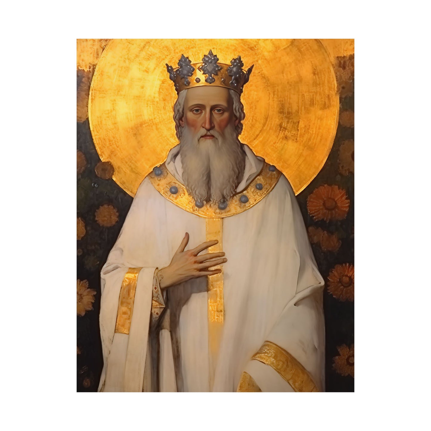 Saint Edward the Confessor - Sanctified Souls Print - Multiple Sizes - Premium Matte Vertical Posters