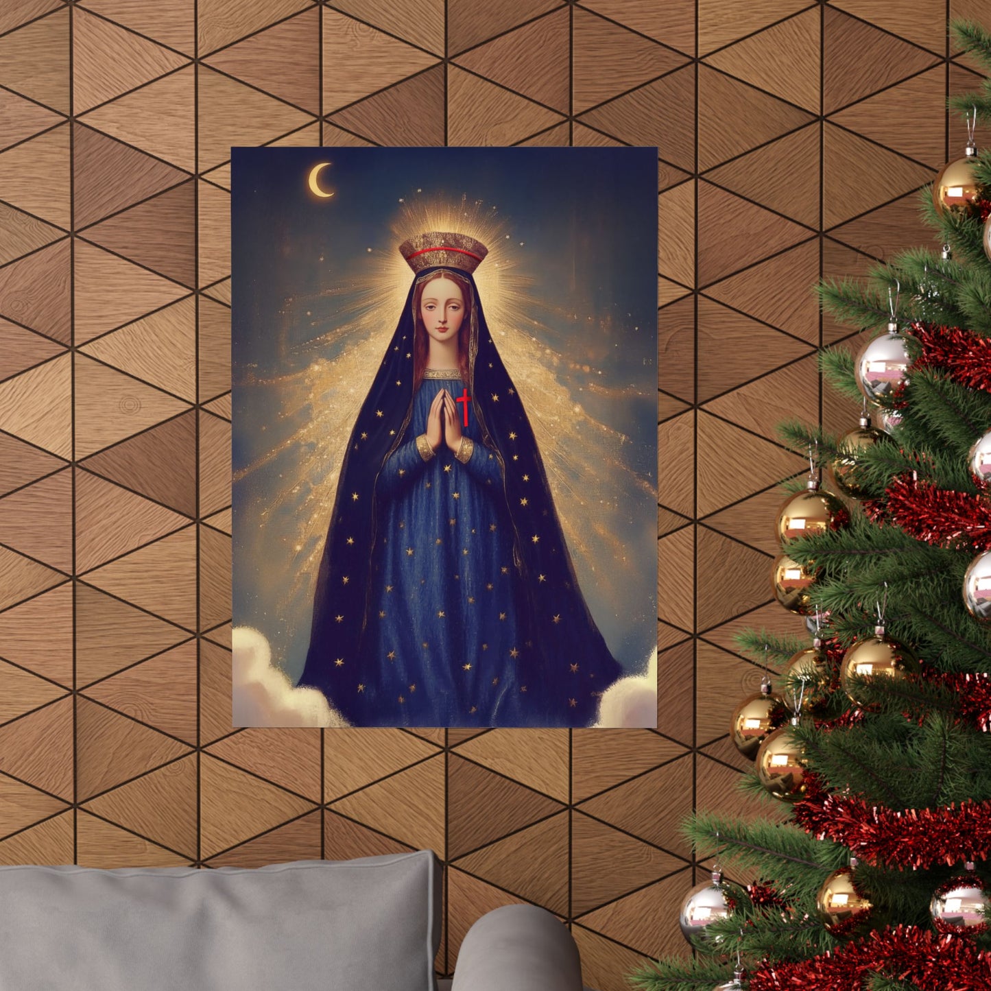Our Lady of Pontmain -  Sanctified Souls Print - Multiple Sizes - Premium Posters - Catholic Art - Christian Home - Mother Mary Art