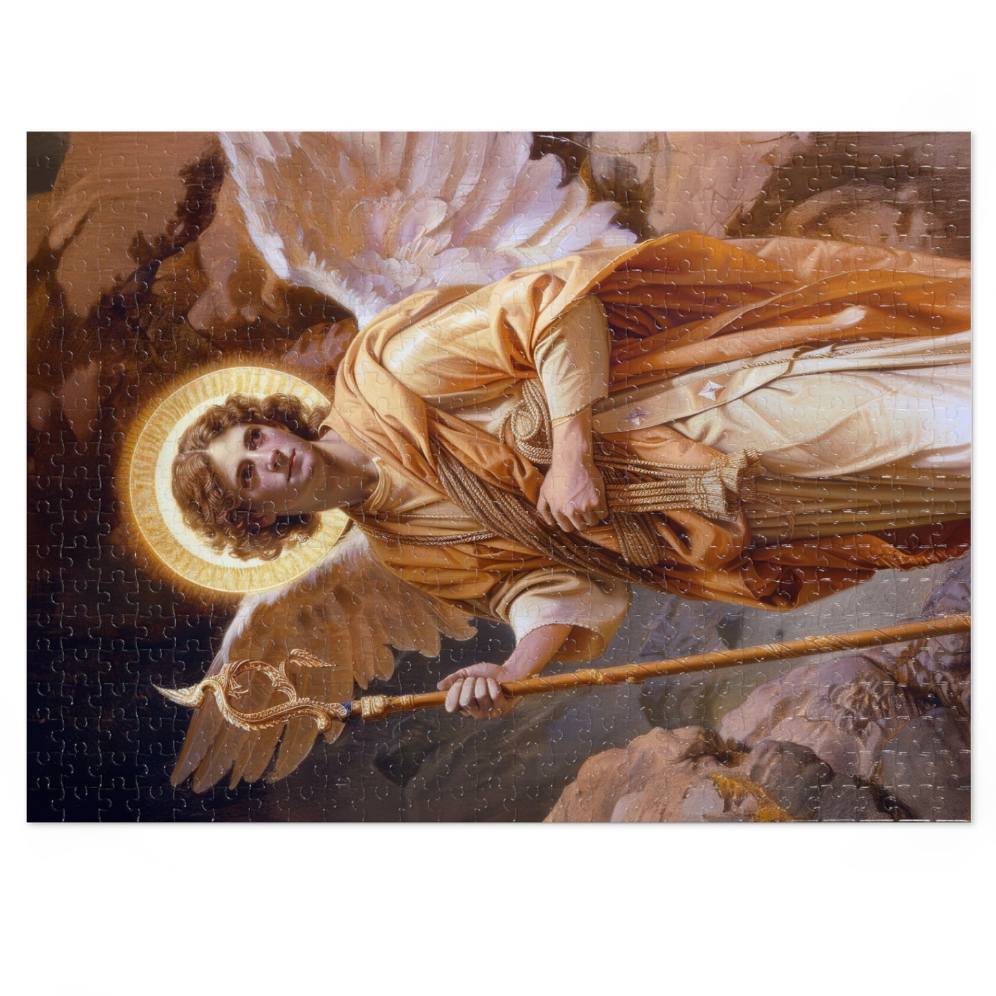 Saint Raphael the Archangel - Puzzle & Keepsake Tin - Religious Jigsaw Puzzle (30, 110, 252, 500,1000-Piece)