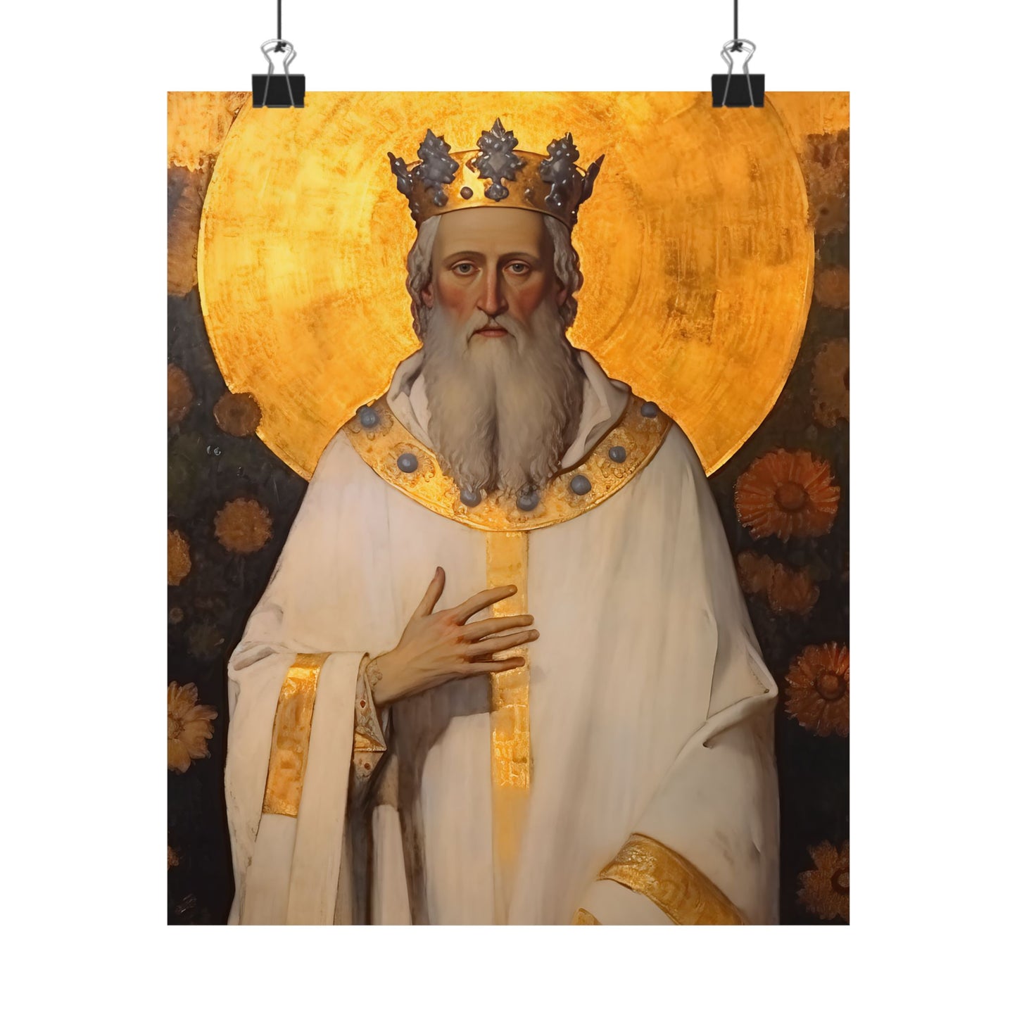 Saint Edward the Confessor - Sanctified Souls Print - Multiple Sizes - Premium Matte Vertical Posters