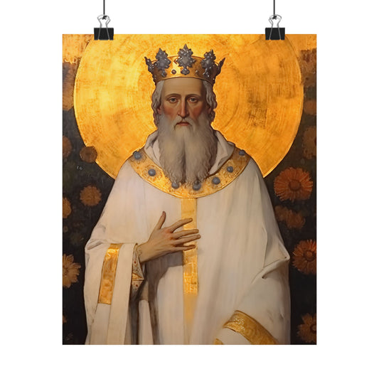 Saint Edward the Confessor - Sanctified Souls Print - Multiple Sizes - Premium Matte Vertical Posters