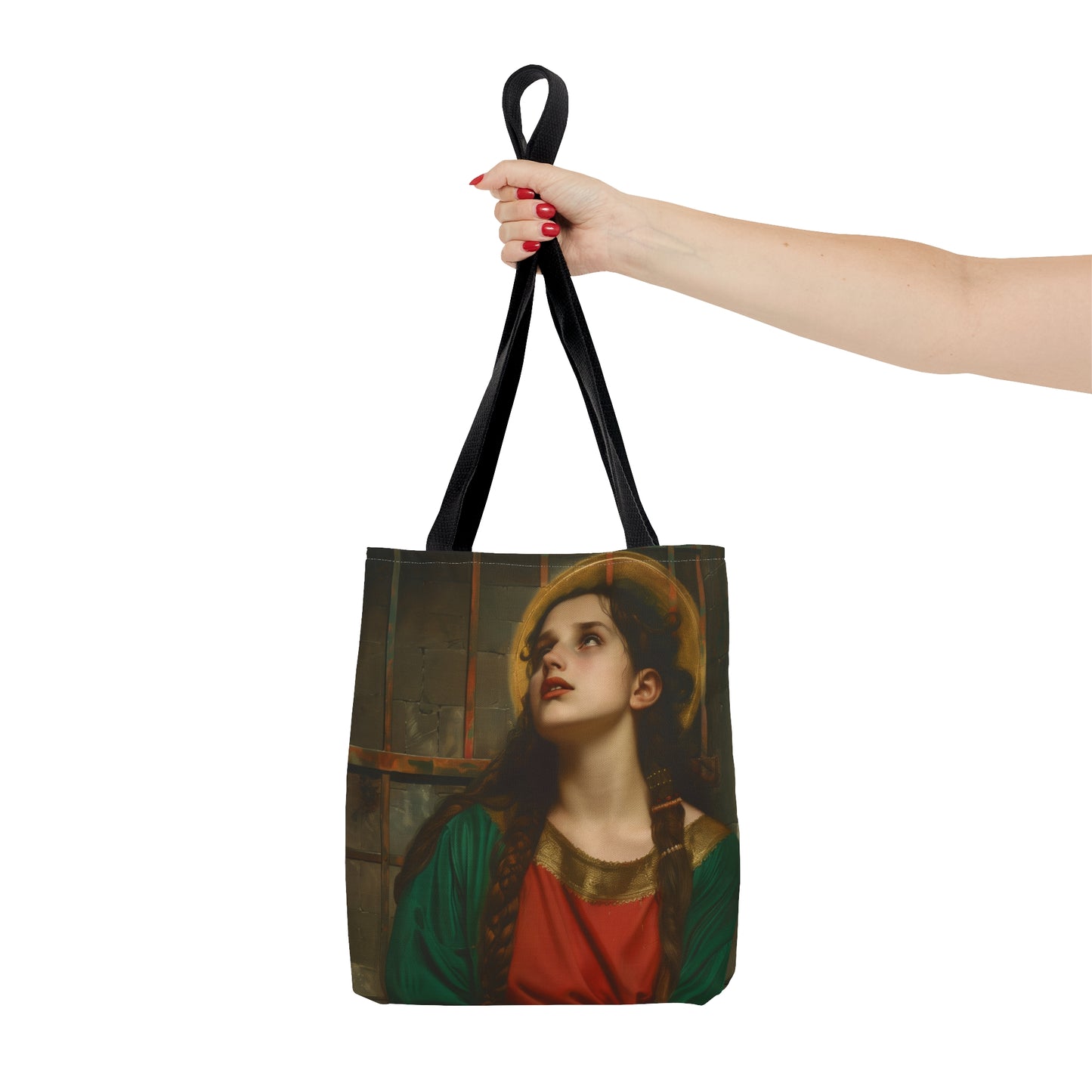 Saint Juliana of Nicomedia Tote Bag - Large Medium Small Faith Art Bag - Catholic Faith Purse - Double Sided - Religious Art Purse