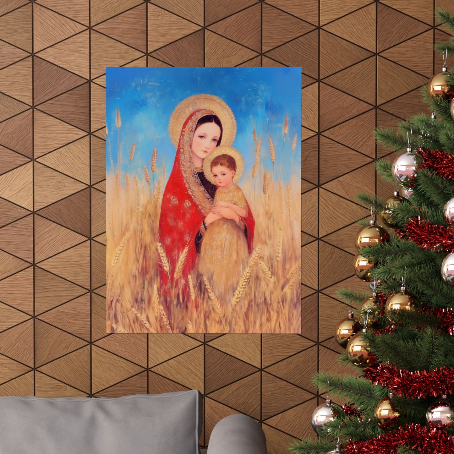 Our Lady of the Harvest - Sanctified Souls Print - Multiple Sizes - Premium Posters - Catholic Art - Christian Home