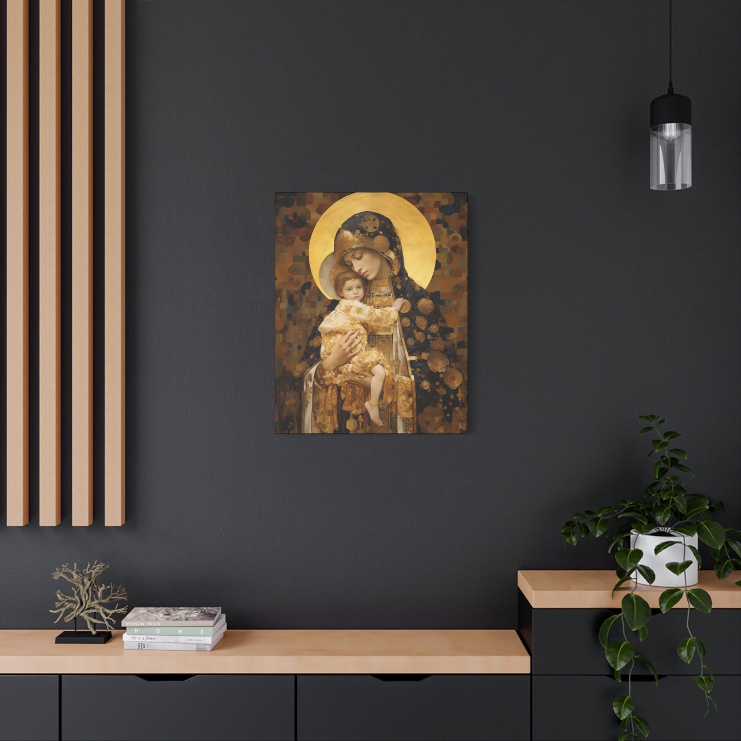 The Light of Love - Museum Wrapped Canvas - Sanctified Souls Print - Religious Art for your Home - The Virgin Mary and The Christ Child