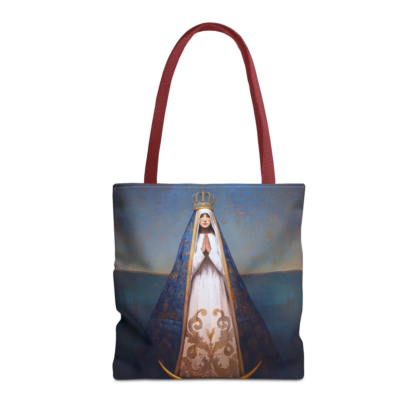 Virgen del Valle - Mother Mary  - Virgin of the Valley - Marian Art - Tote Bag - Large Medium Small Faith Art Bag - Tote Purse