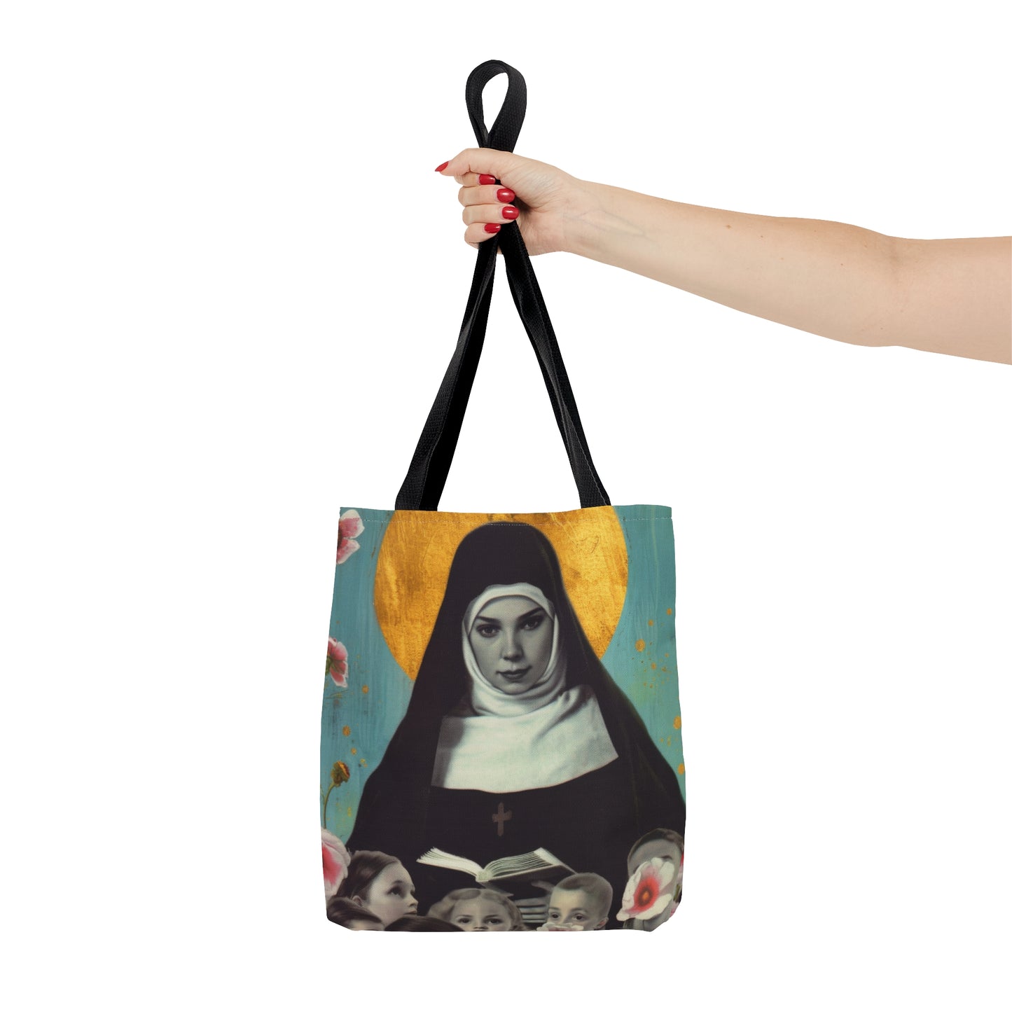 Saint Joan de Lestonnac Tote Bag - Purse - Three sizes - Large Medium Small Faith Art Bag - Catholic faith carry-all purse - Double Sided