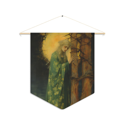Saint Afra Wall Banner / Wall Hanging - Unique Religious Art for your home - Prayer room - Catholic Home Art - 18" x 21"
