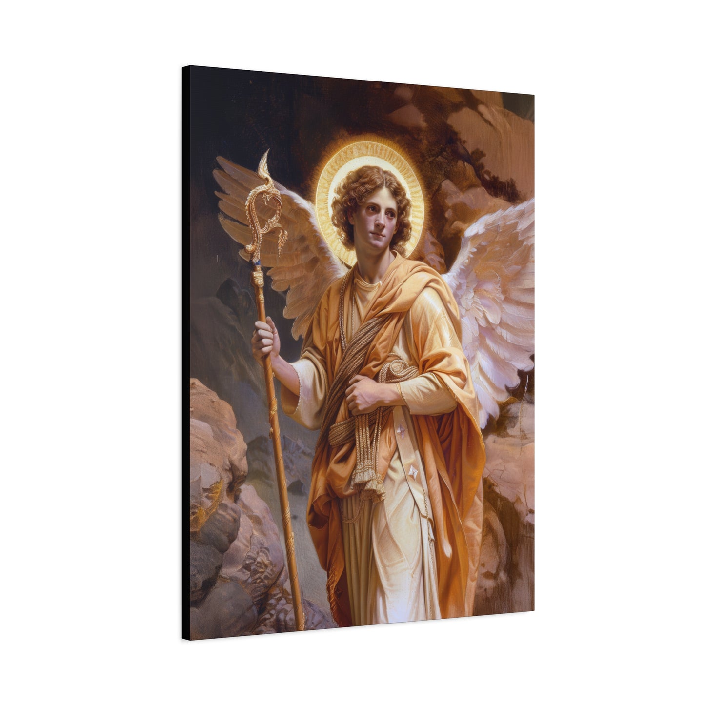 Saint Raphael the Archangel - Gallery Wrapped Canvas - Print - Religious Art for your Home - Catholic