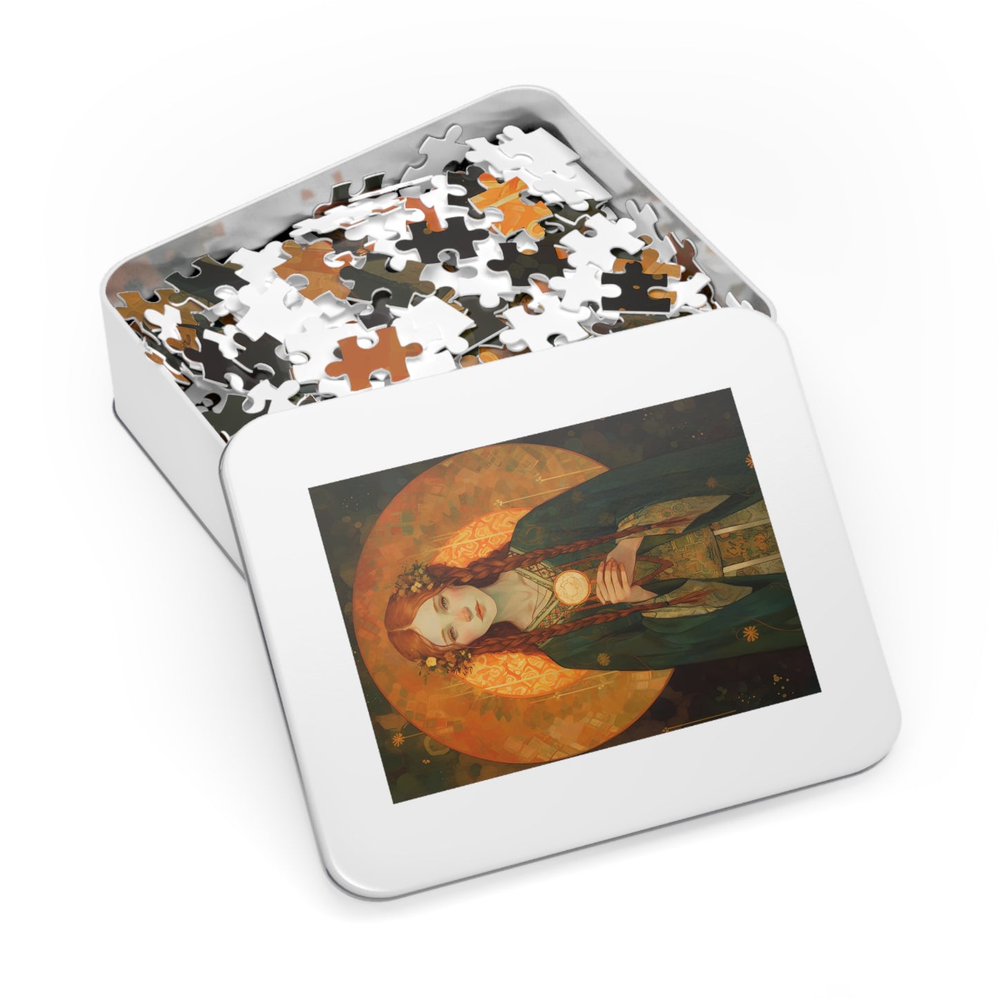 Saint Brigid of Ireland - Puzzle and Keepsake Tin - Religious Jigsaw Puzzle (30, 110, 252, 500,1000-Piece) - Religious Puzzle