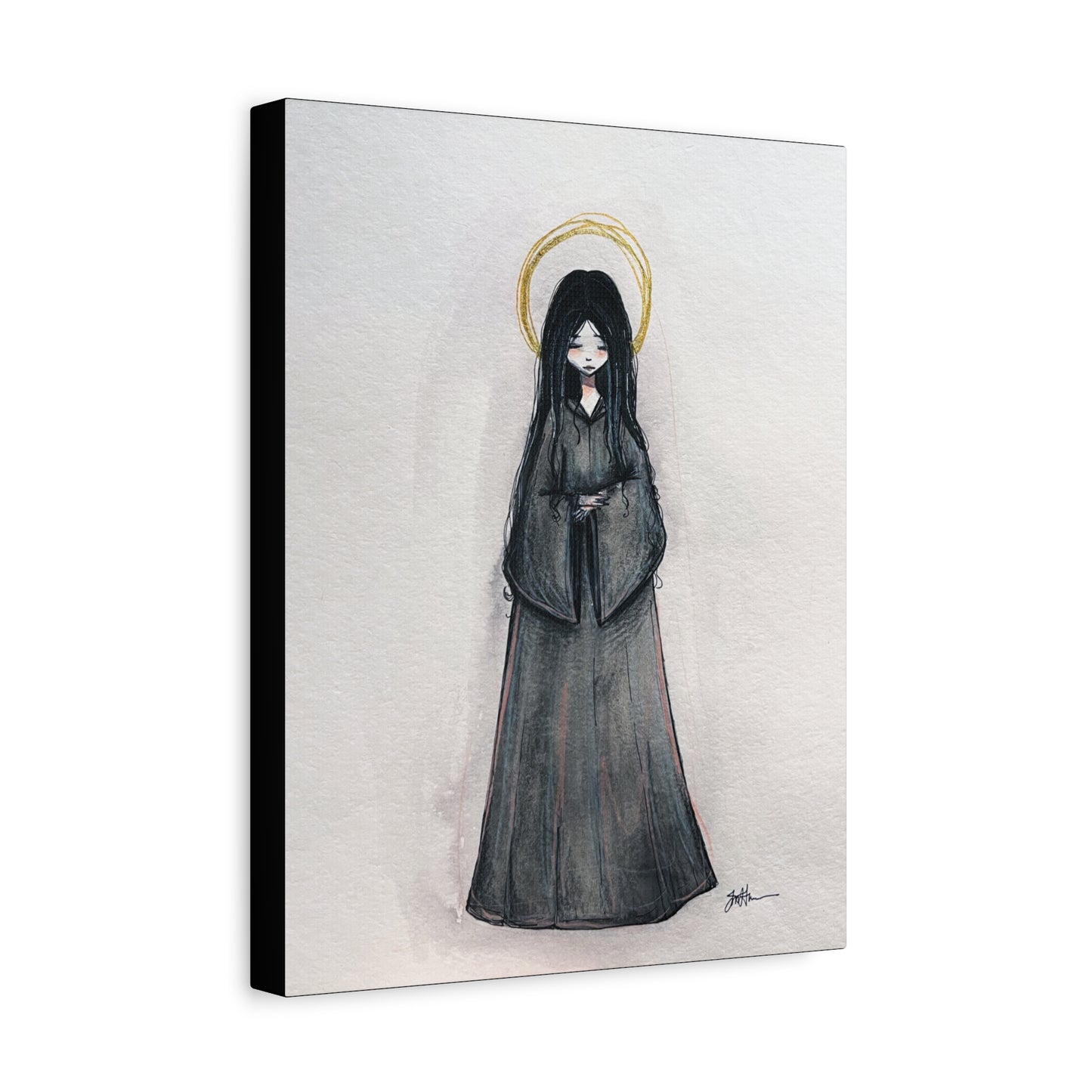 Blessed Mary Magdalen Kiota Hand-Drawn Catholic Canvas Print | Martyrs of Japan Sacred Art | Sanctified Solocosmo Religious Artwork